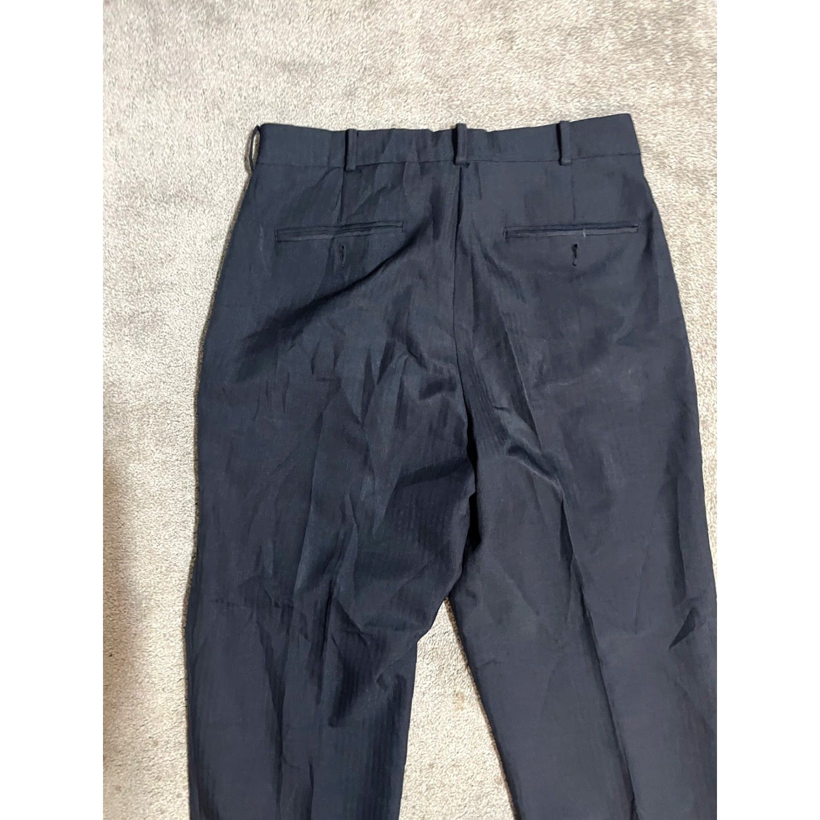 Stafford Stafford Dress Pants Flat Front Men 32x30 Blue Classic Fit Size US 32 / EU 48 - 4 Thumbnail