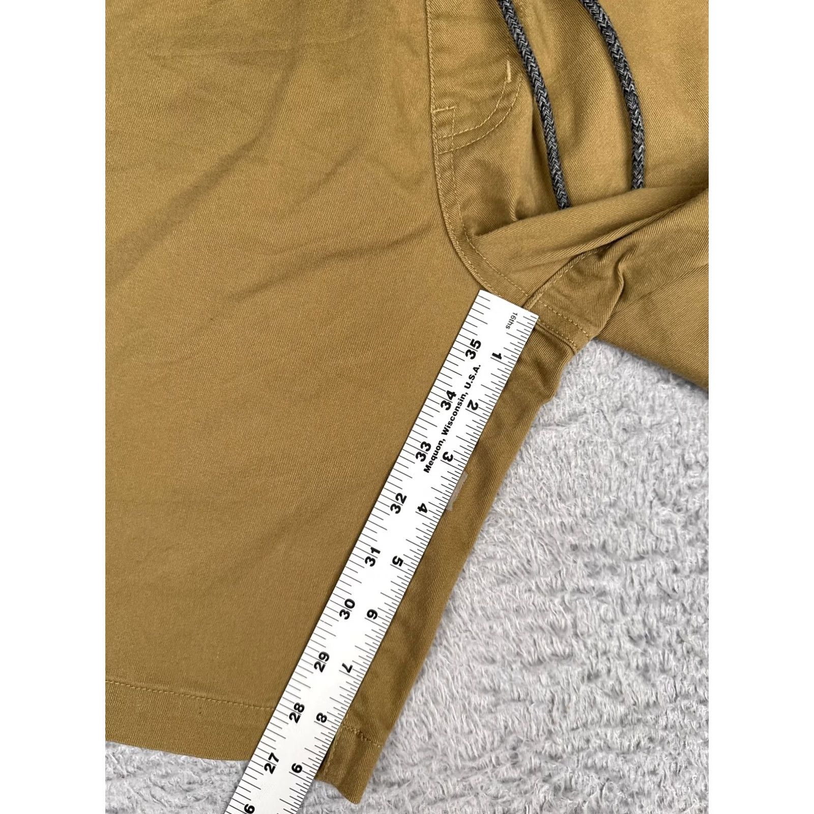 Volcom Volcom Shorts Mens 30 Brown Chino 9 Inseam Drawstring Elastic Waist Summer Venting Logo Pockets Casual Regular Fit Size US 30 / EU 46 - 6 Thumbnail