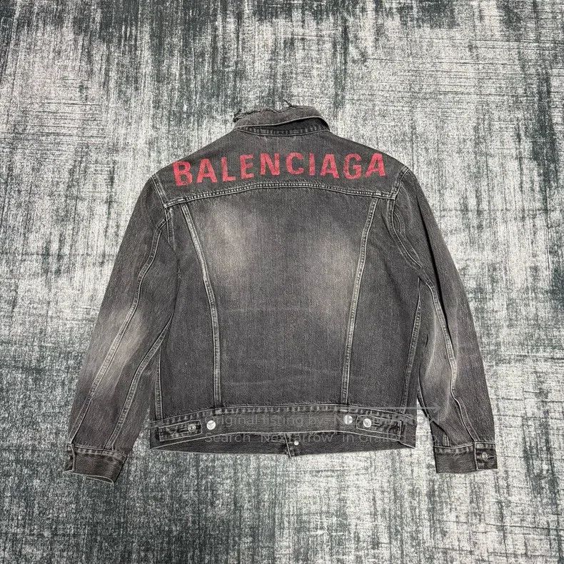 Balenciaga Balenciaga Denim Jacket Size XXS / US 00 / IT 34 - 1 Thumbnail