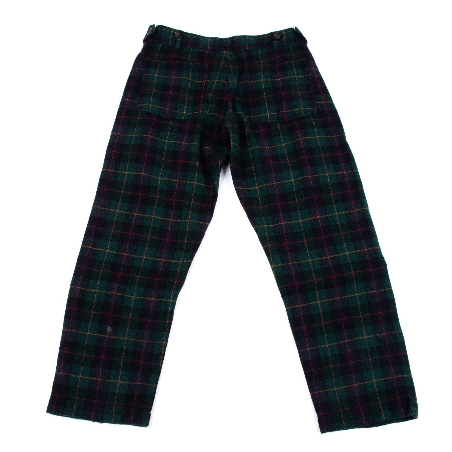 Comme des Garcons Homme Plus Tartan Check Wool Nylon Pants in Deep Blue Green XS Size US 30 / EU 46 - 9 Thumbnail