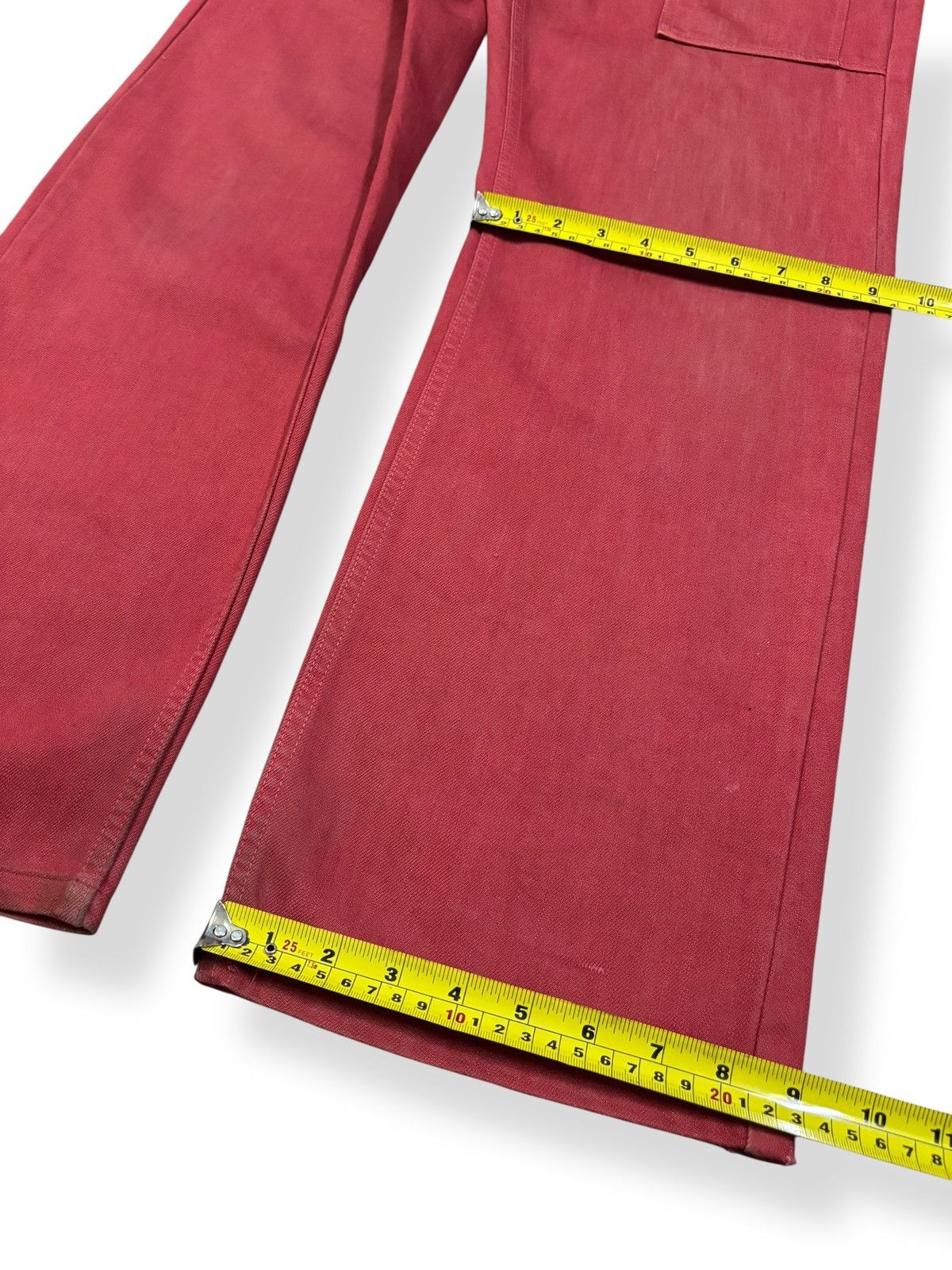 PPFM Vintage Japanese Brand PPFM Red Baggy Bush Denim Pants Size US 30 / EU 46 - 17 Thumbnail