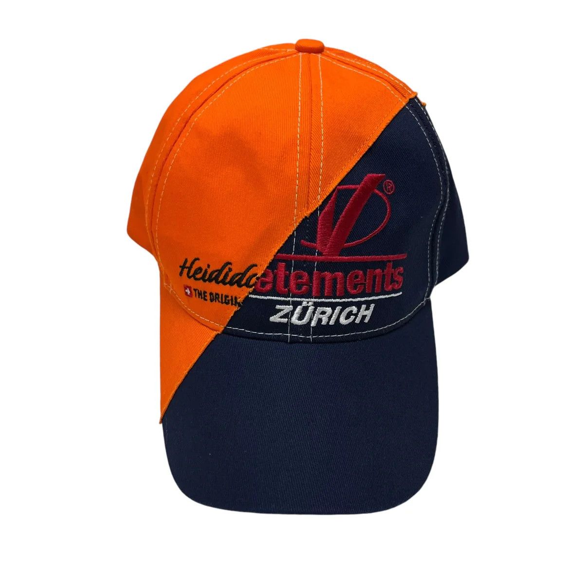 Vetements Reconstructed Patchwork Embroidered Logo Cap Size ONE SIZE - 1 Thumbnail