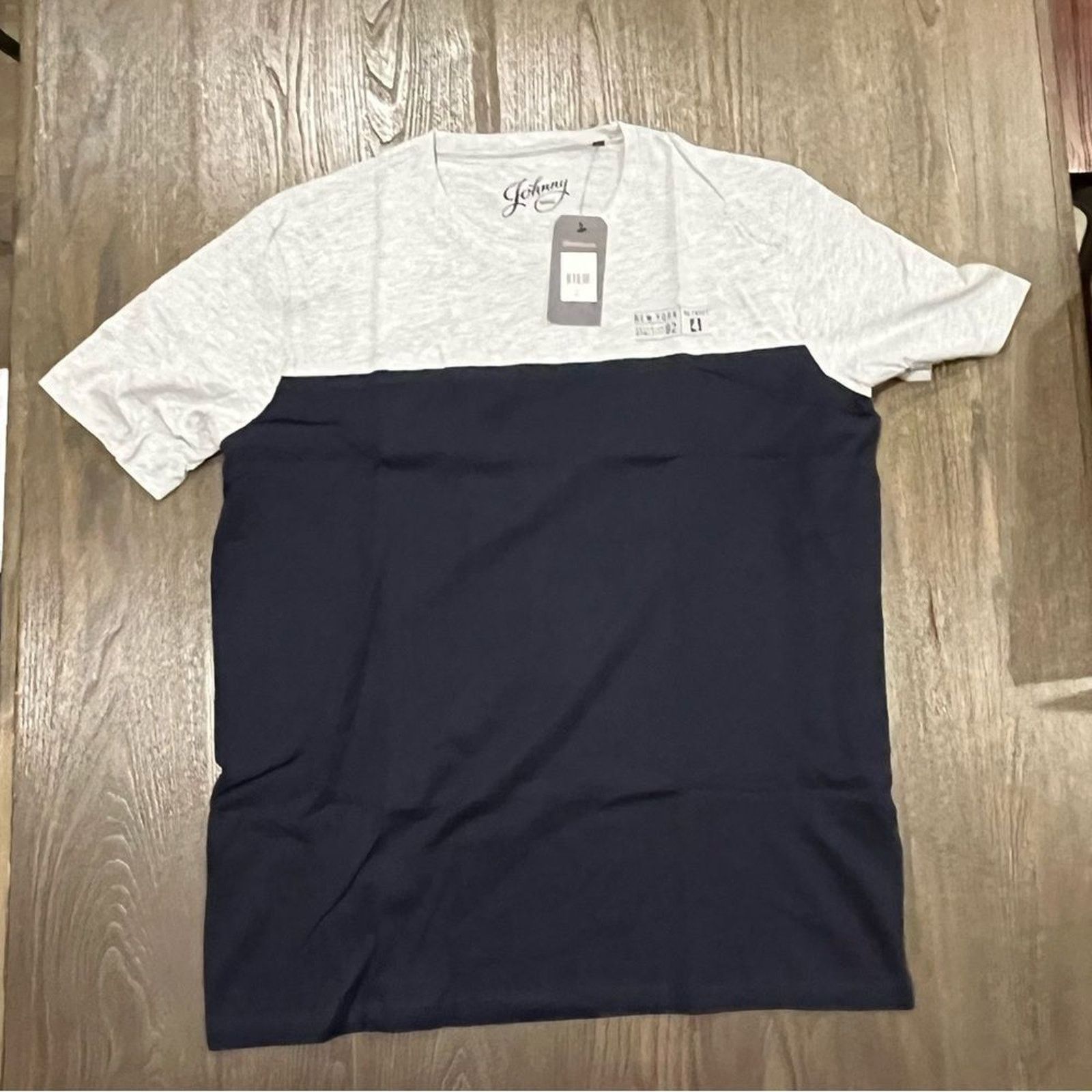 Vintage NWT Johnny Bigg NY District Spliced Tee Navy Size 2XL Tall Size US XXL / EU 58 / 5 - 1 Thumbnail