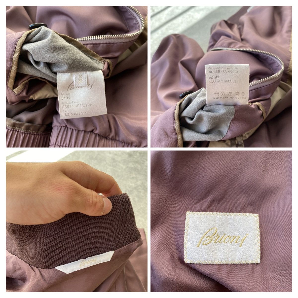 Brioni Brioni Lightweight 100% Silk Blend Zip Jacket Purple Size US XL / EU 56 / 4 - 12 Thumbnail