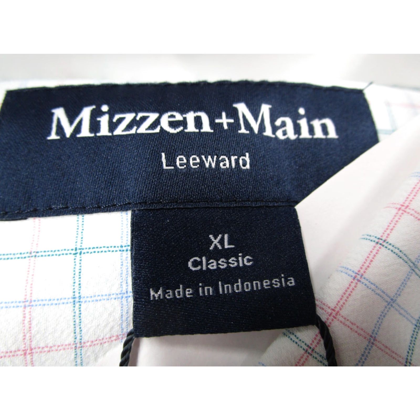 Mizzen+Main Mizzen+Main Leeward Shirt Mens XL White Cameron Plaid Classic Dress Long Sleeve Size 46R - 2 Thumbnail