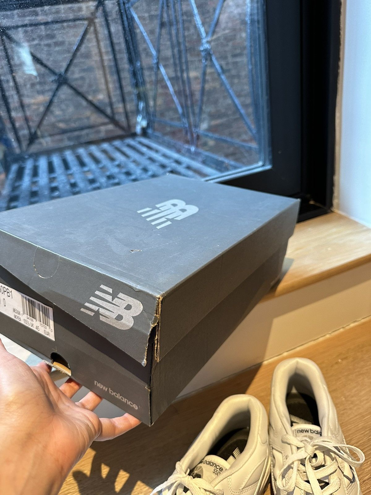new balance 550 white grey