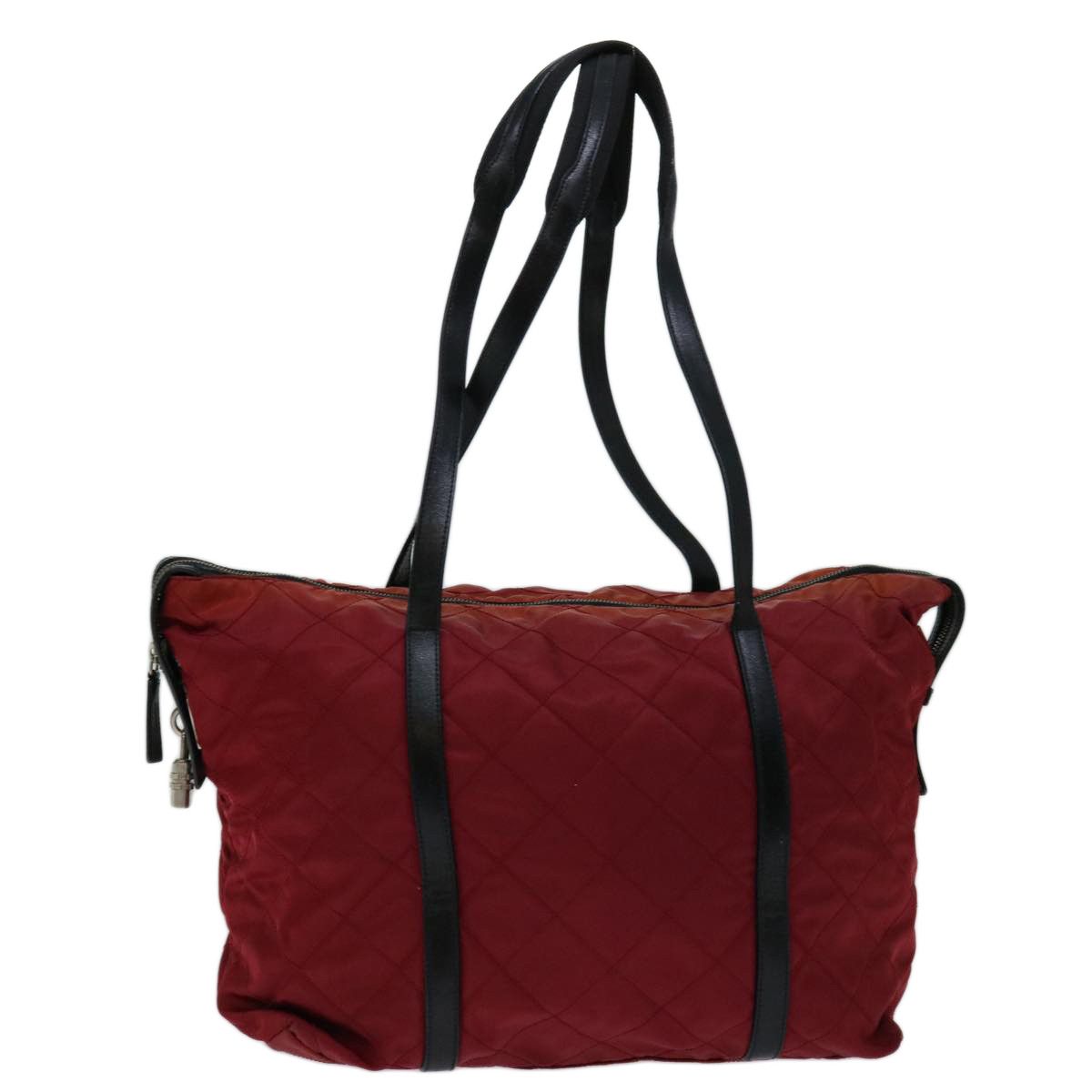 image of Prada Quilted Shoulder Bag Nylon Red Auth Yk11392, Women's