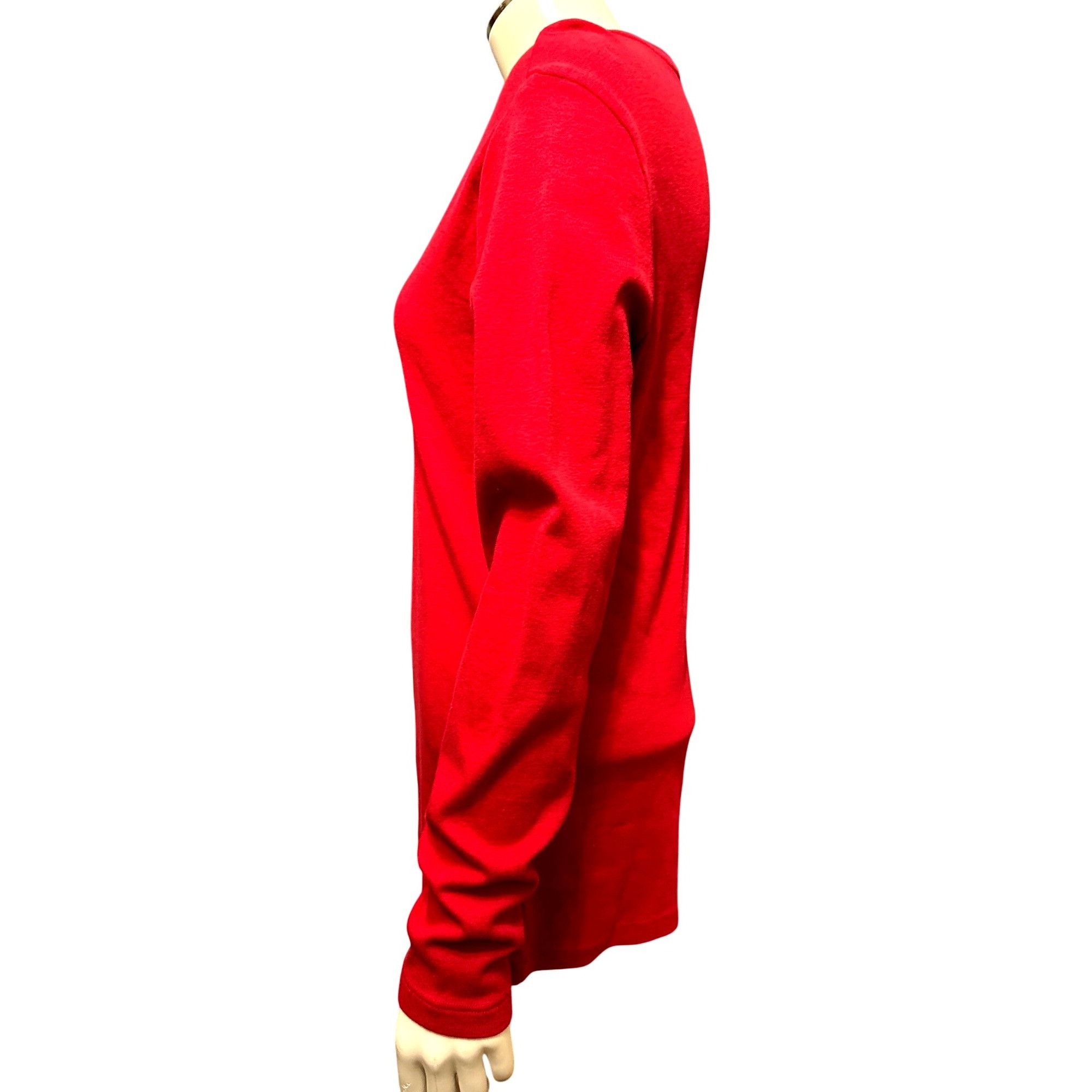 Chicos Chicos Red Long Sleeve Tee Classic Soft Stretch Casual Top S Size L / US 10 / IT 46 - 2 Thumbnail
