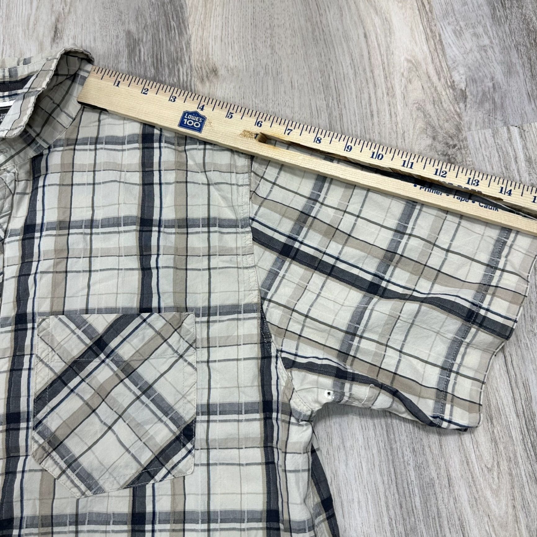 The North Face The North Face Men's Beige Plaid Shirt Short Sleeve Casual Cotton Button-Up Sz L Size US L / EU 52-54 / 3 - 7 Thumbnail