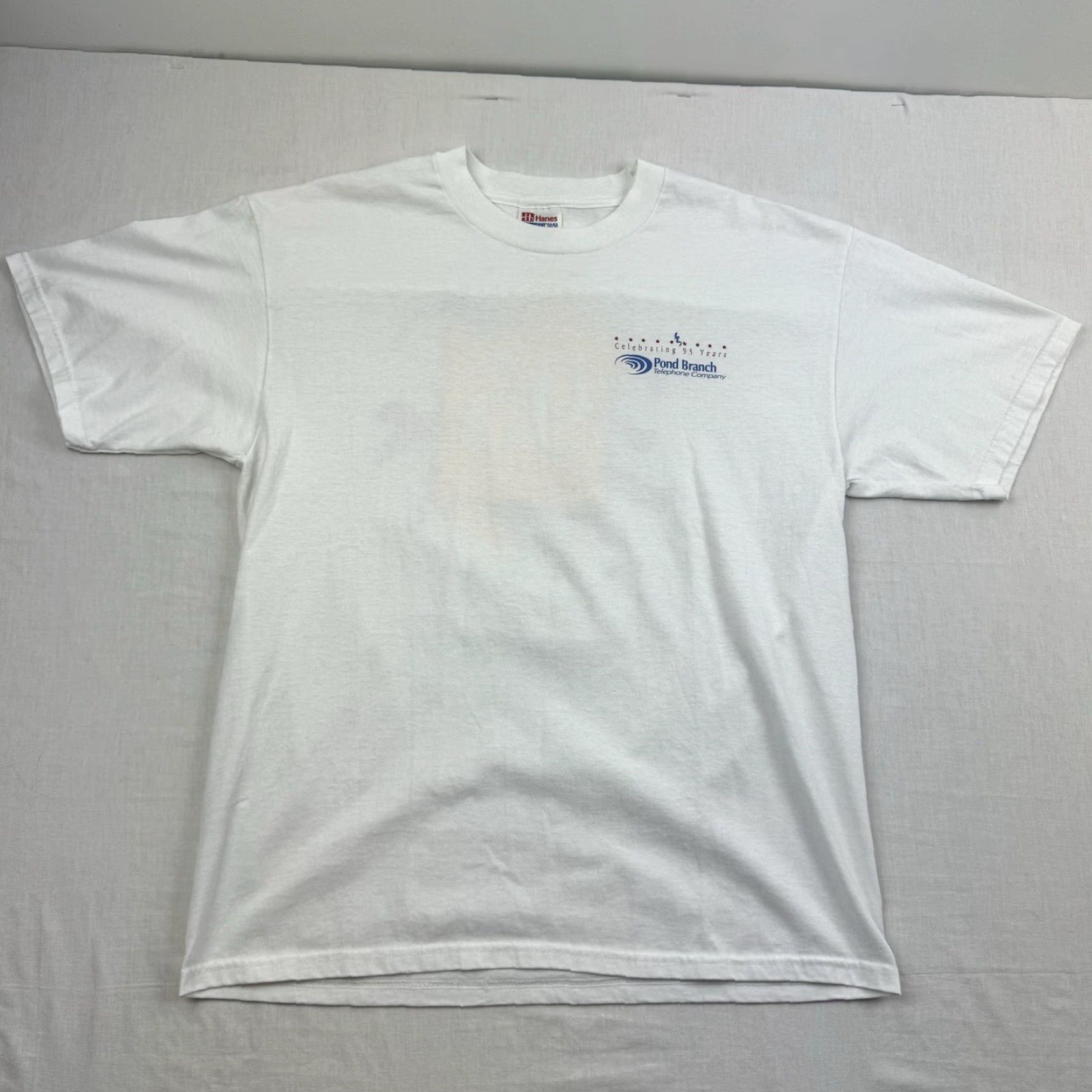 Hanes Vintage Pond Branch Telephone Shirt Adult Large White 95th Anniversary Promo 90s Size US L / EU 52-54 / 3 - 4 Thumbnail