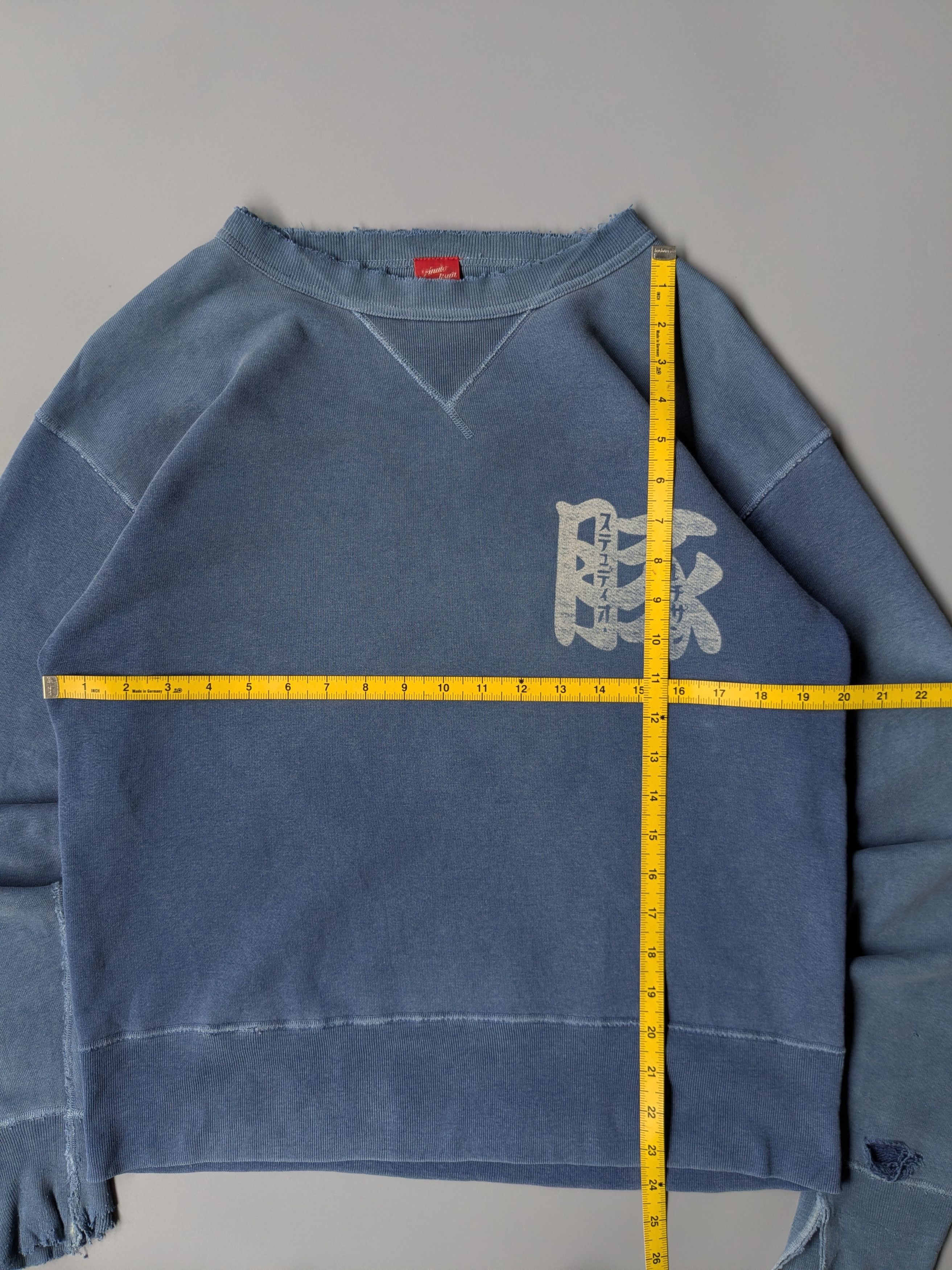 Studio D'Artisan Studio D'artisan indigo distressed japan sweatshirt Size US S / EU 44-46 / 1 - 8 Thumbnail
