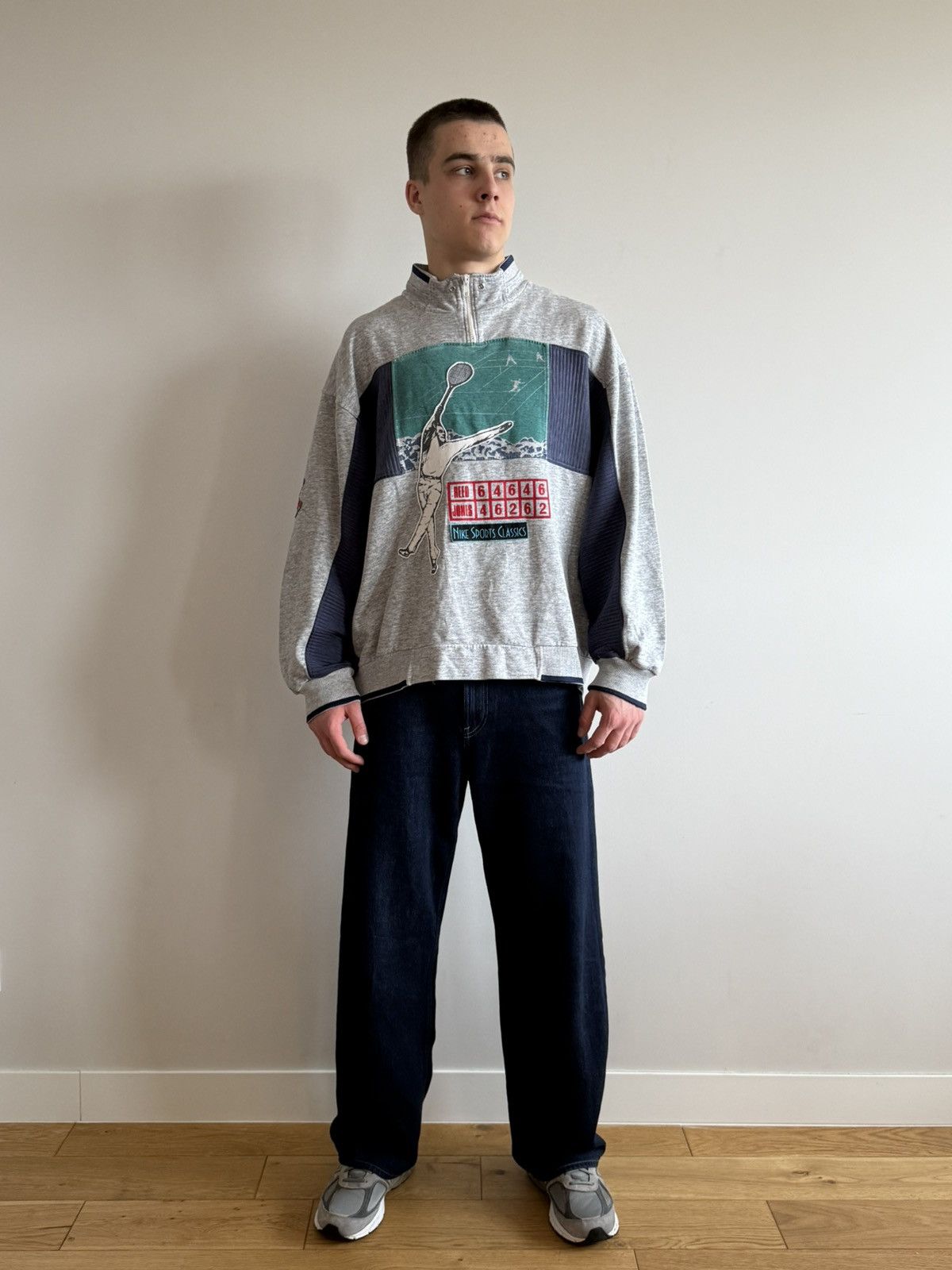 Nike Vintage 80s Nike Orego USA Tennis Sports Classics 1/4 zip Size US XXL / EU 58 / 5 - 1 Thumbnail