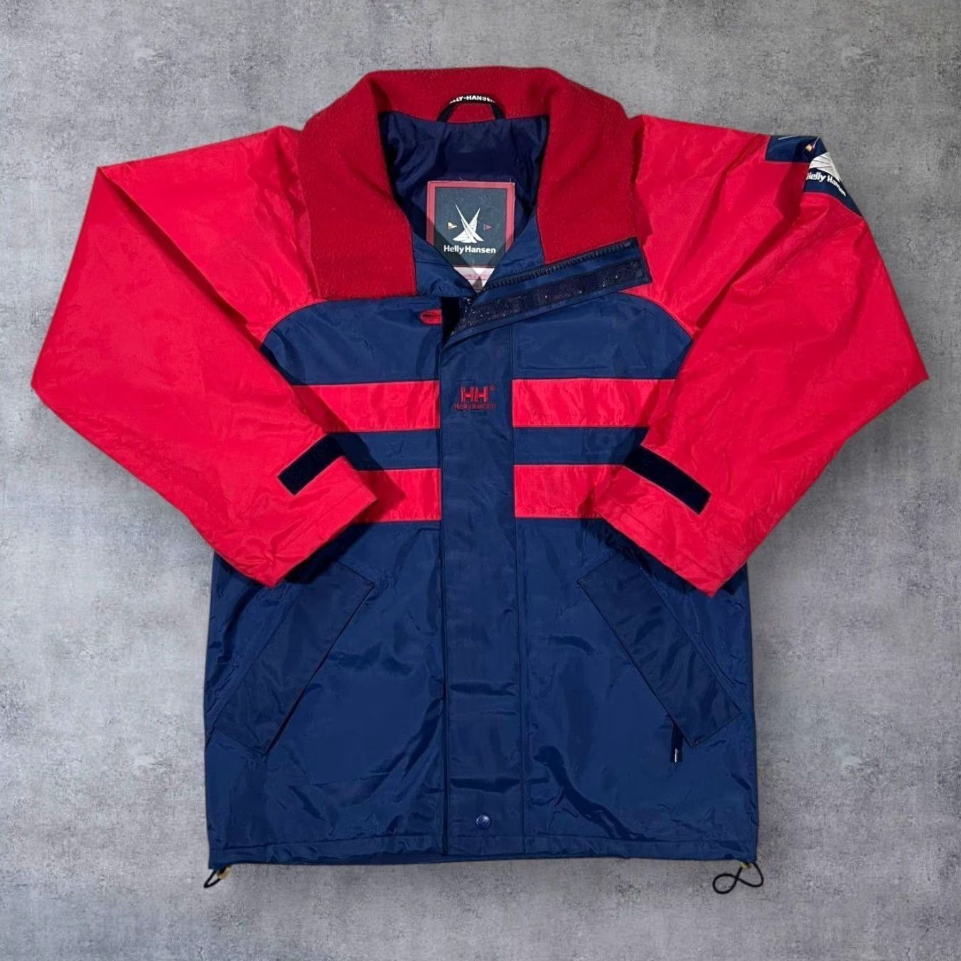 Helly Hansen Helly Hansen KMG U-205 P Navy Blue Red Sailing Hooded Jacket Mens XS Womens M Jacket Size XS / US 0-2 / IT 36-38 - 2 Thumbnail