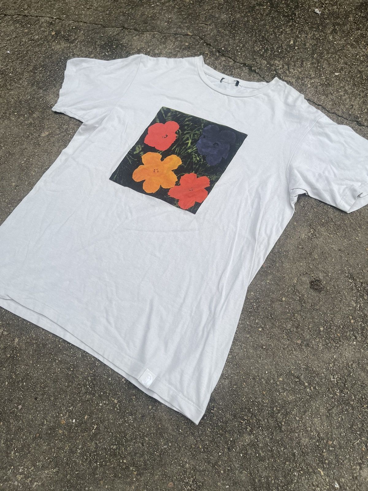 Andy Warhol × Vintage Vintage Andy Warhol Art T shirt XL Flower 1970 Basquiat Rare Size US XL / EU 56 / 4 - 3 Thumbnail