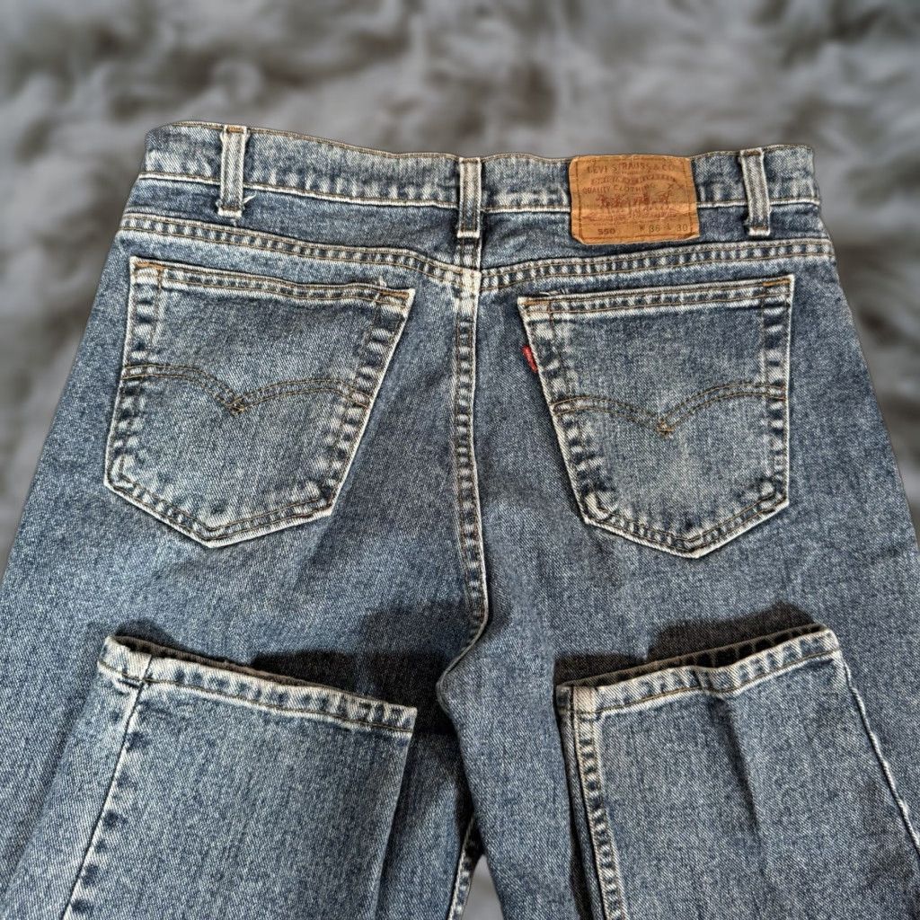 VINTAGE Levi's 550 Jeans Mens 36x30 Relaxed Tapered Denim Blue 90s USA 34 Inseam Regular Rise Mid - Mens Jeans