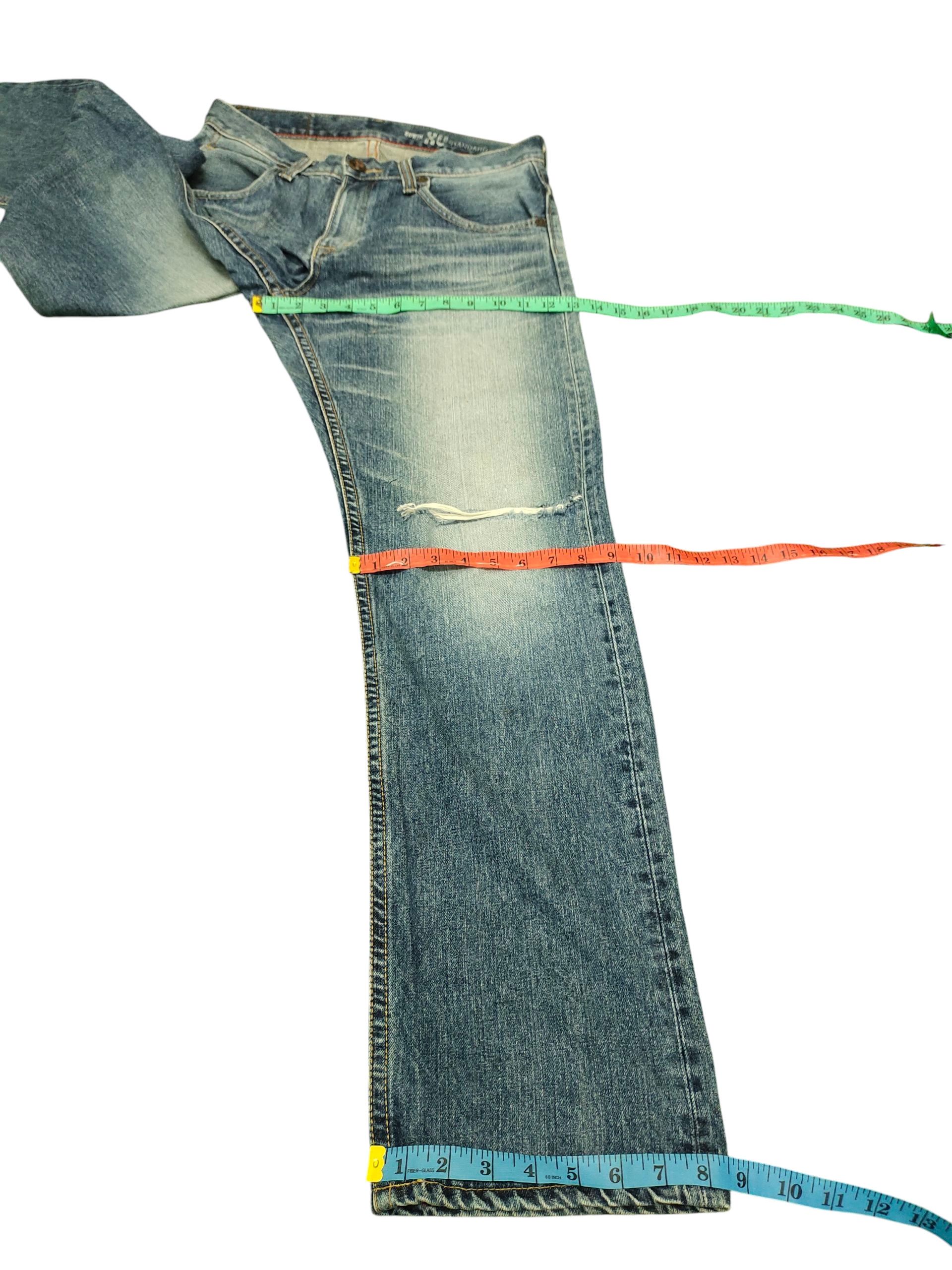 Number (N)ine × Undercover Vintage Edwin Xv Clawmark Distress Faded Denim Jeans Size US 32 / EU 48 - 17 Thumbnail