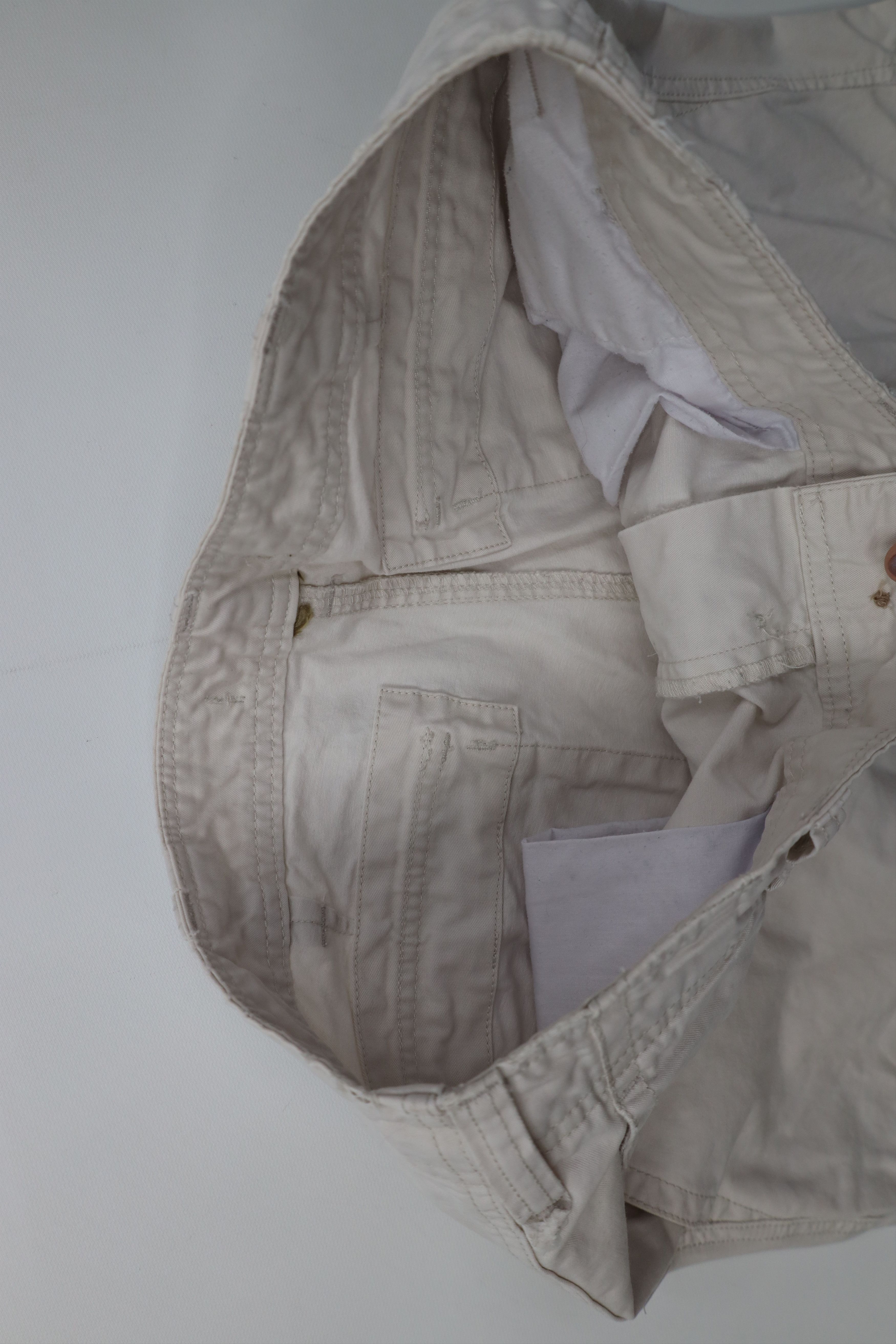 Vintage Vintage 90s Y2K Streetwear Fly Wide Leg Cargo Pants Beige Size US 32 / EU 48 - 8 Thumbnail