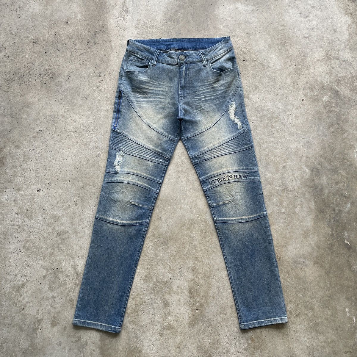 Japanese Brand Vintage Japan MCD Jeans Rusty Embroidery Denim Faded Pants Size US 31 - 1 Thumbnail