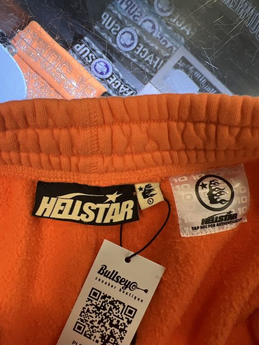 Hellstar Hellstar Fire Orange Dye Flare Bottom Sweatpants 