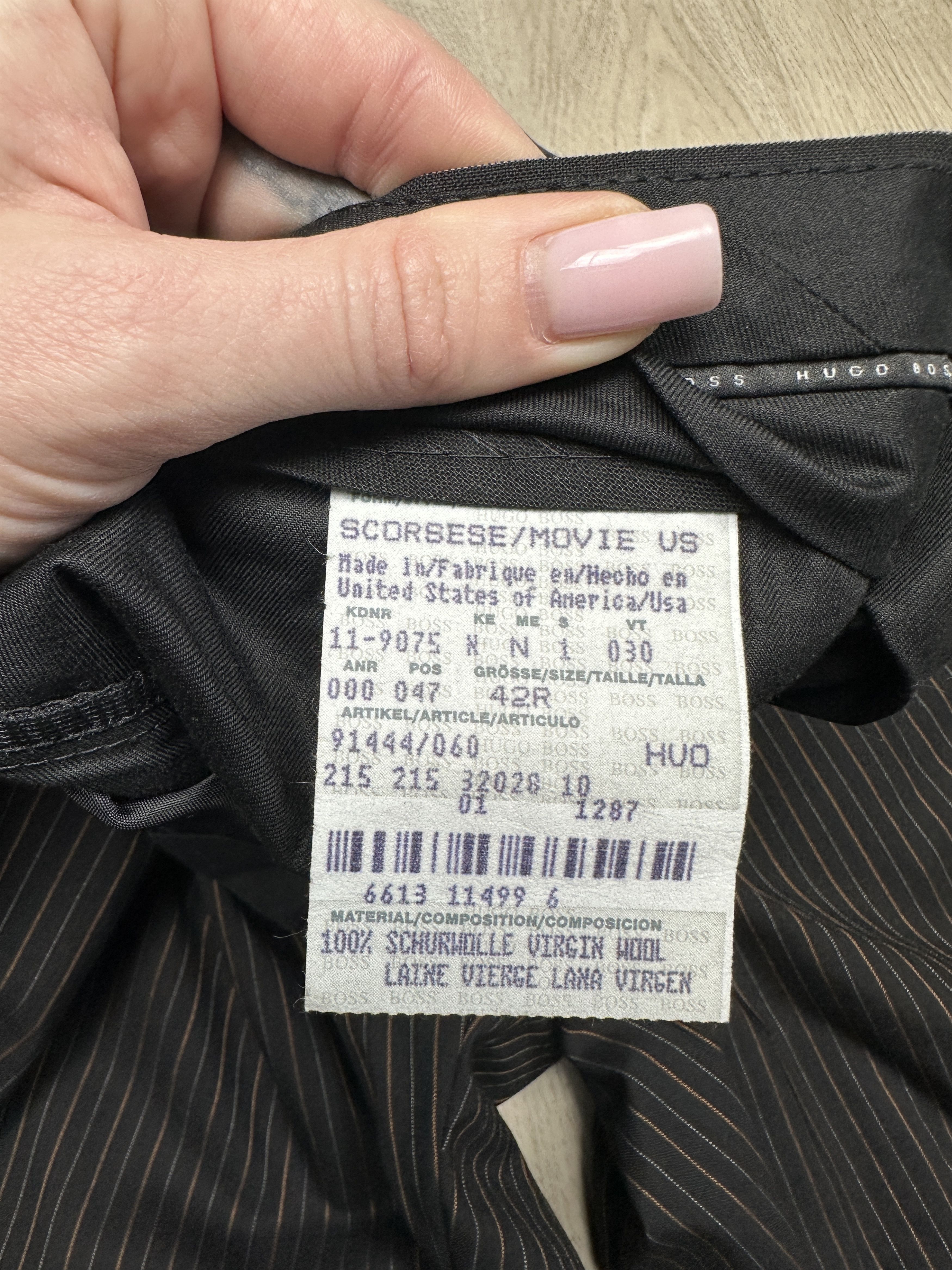 Hugo Boss Hugo Boss Scorsese Movie Wool Suit 3 Buttons Blazer + Pants Size 40L - 10 Thumbnail