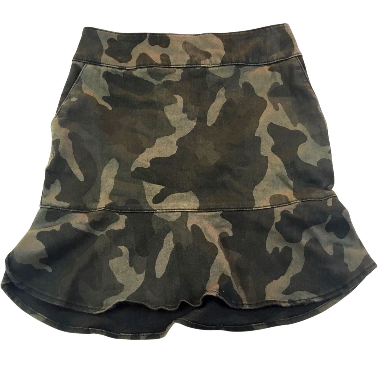White House Black Market White House Black Market Camo Skirt Flare Flounce Size 2 Size 26" / US 2 / IT 38 - 1 Thumbnail