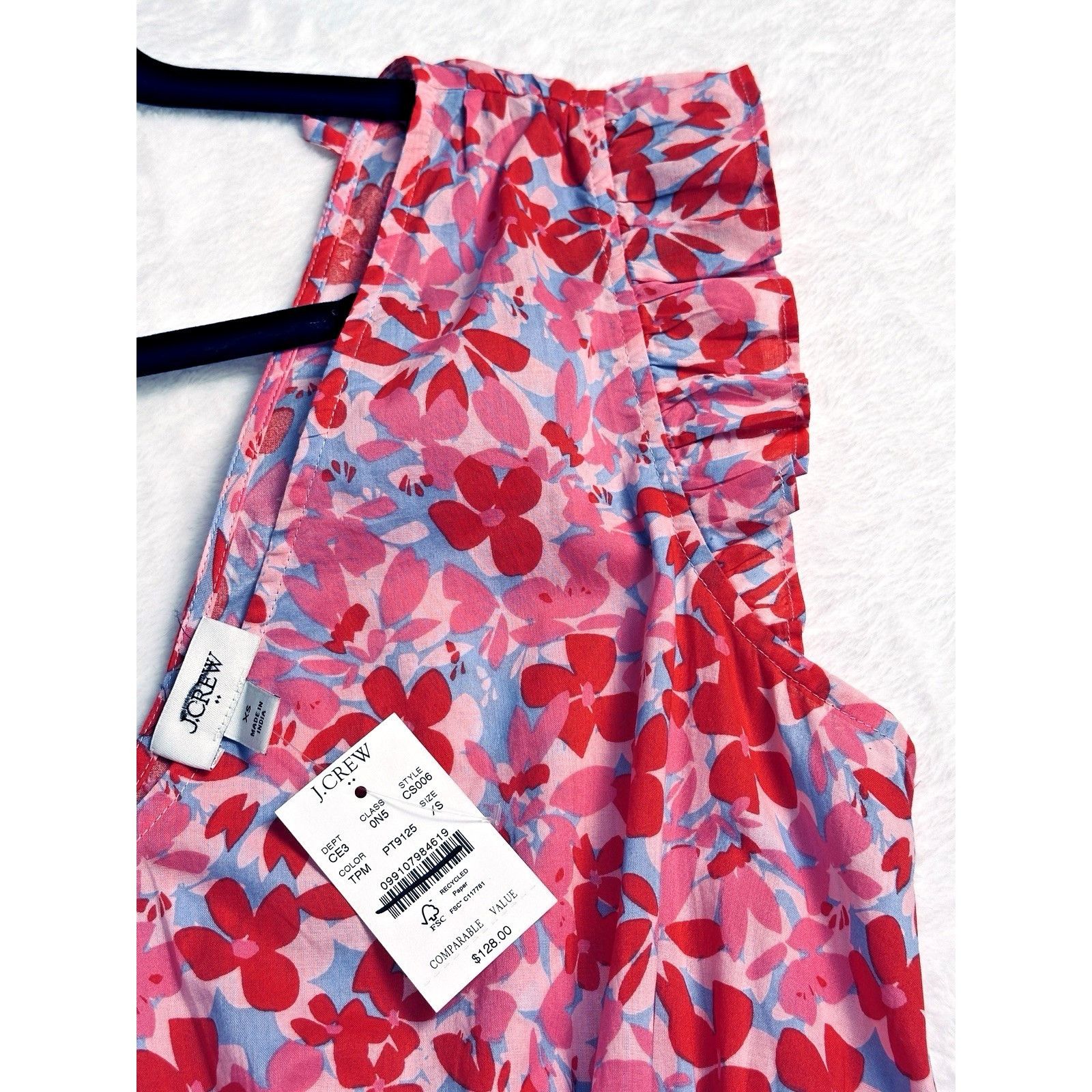 J.Crew J.Crew Tie-Back Floral Midi Beach Dress Sz XS Tropical Pink Size XS / US 0-2 / IT 36-38 - 7 Thumbnail