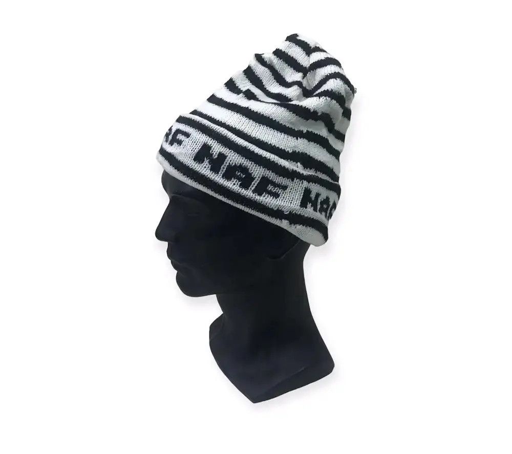 Japanese Brand × Vintage Vintage Naf Naf Paris Stripe Jail Beanie Hat Size ONE SIZE - 1 Thumbnail