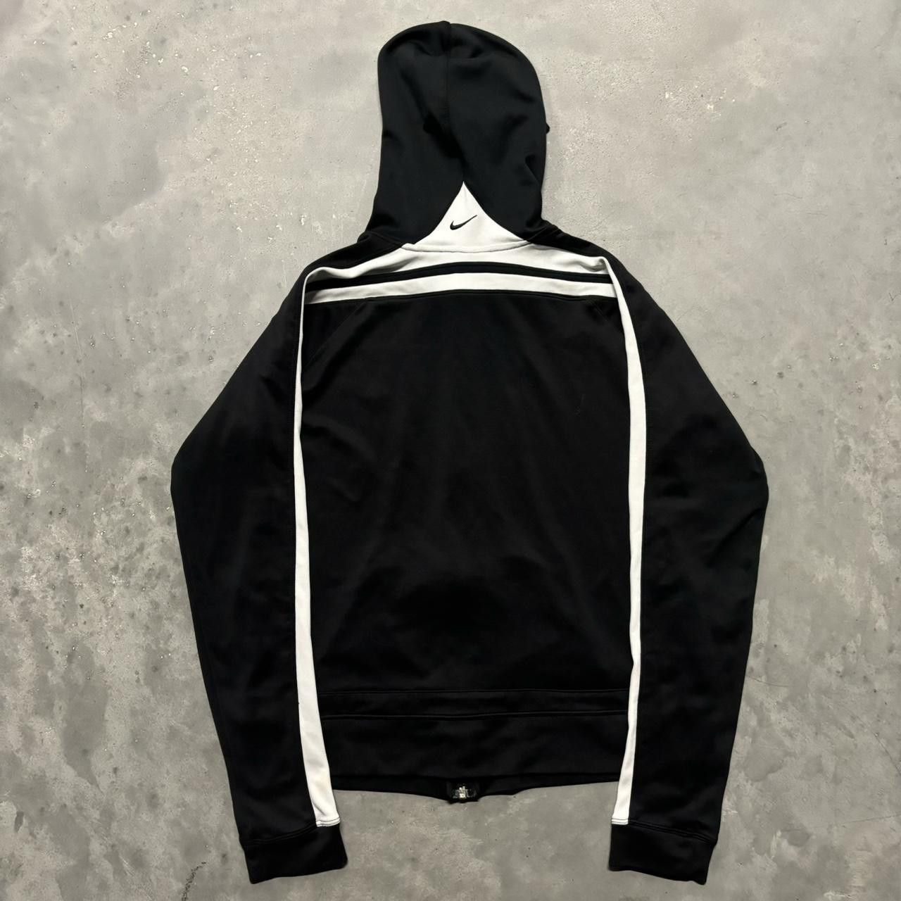 Nike × Vintage Crazy Vintage Y2K/2000s Black Nike Athletic Essential Track Zip Up Hoodie! Size M / US 6-8 / IT 42-44 - 5 Thumbnail