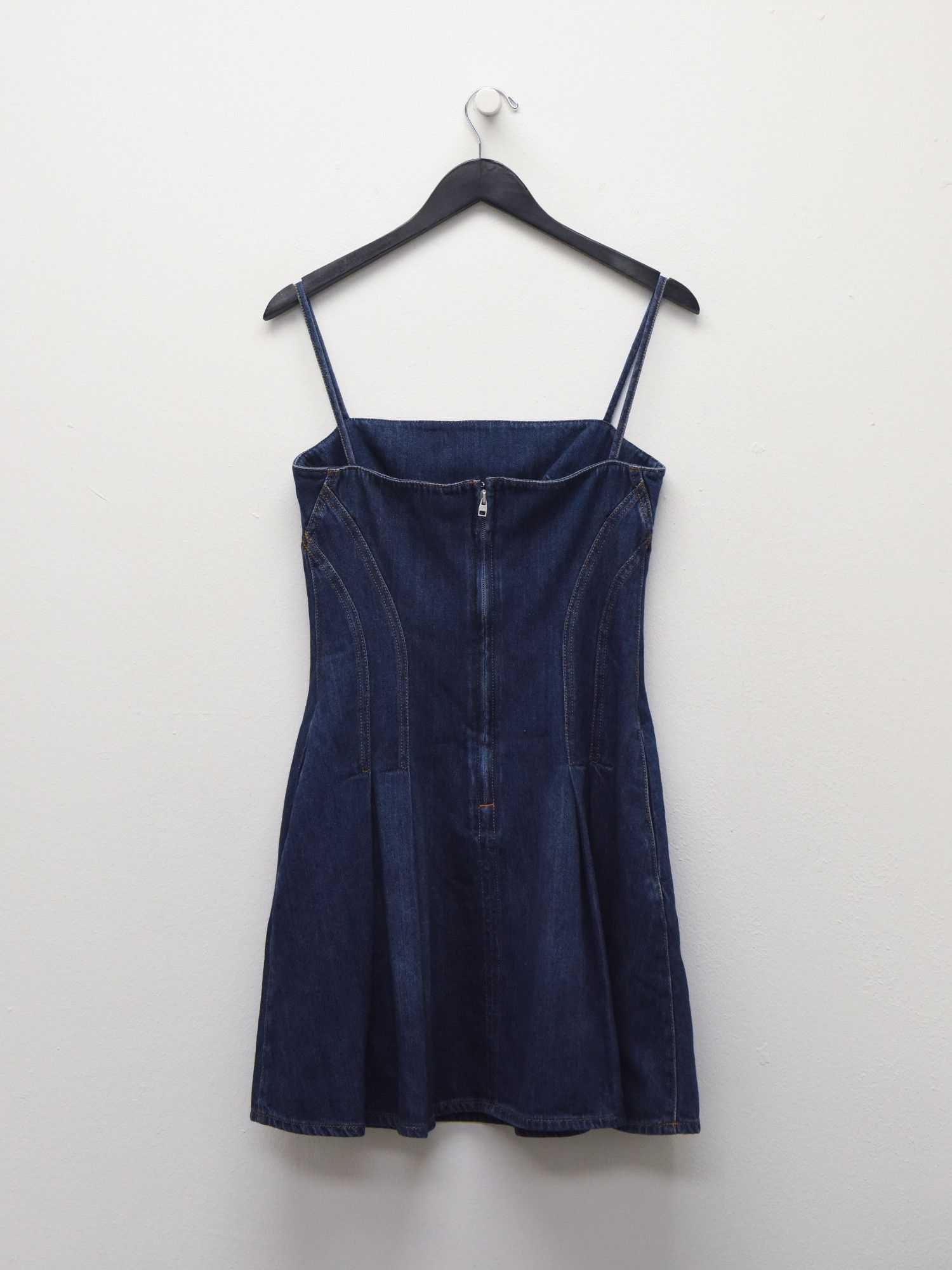 Alexander McQueen ALEXANDER MCQUEEN Flared Denim Mini Dress Size S / US 4 / IT 40 - 2 Thumbnail
