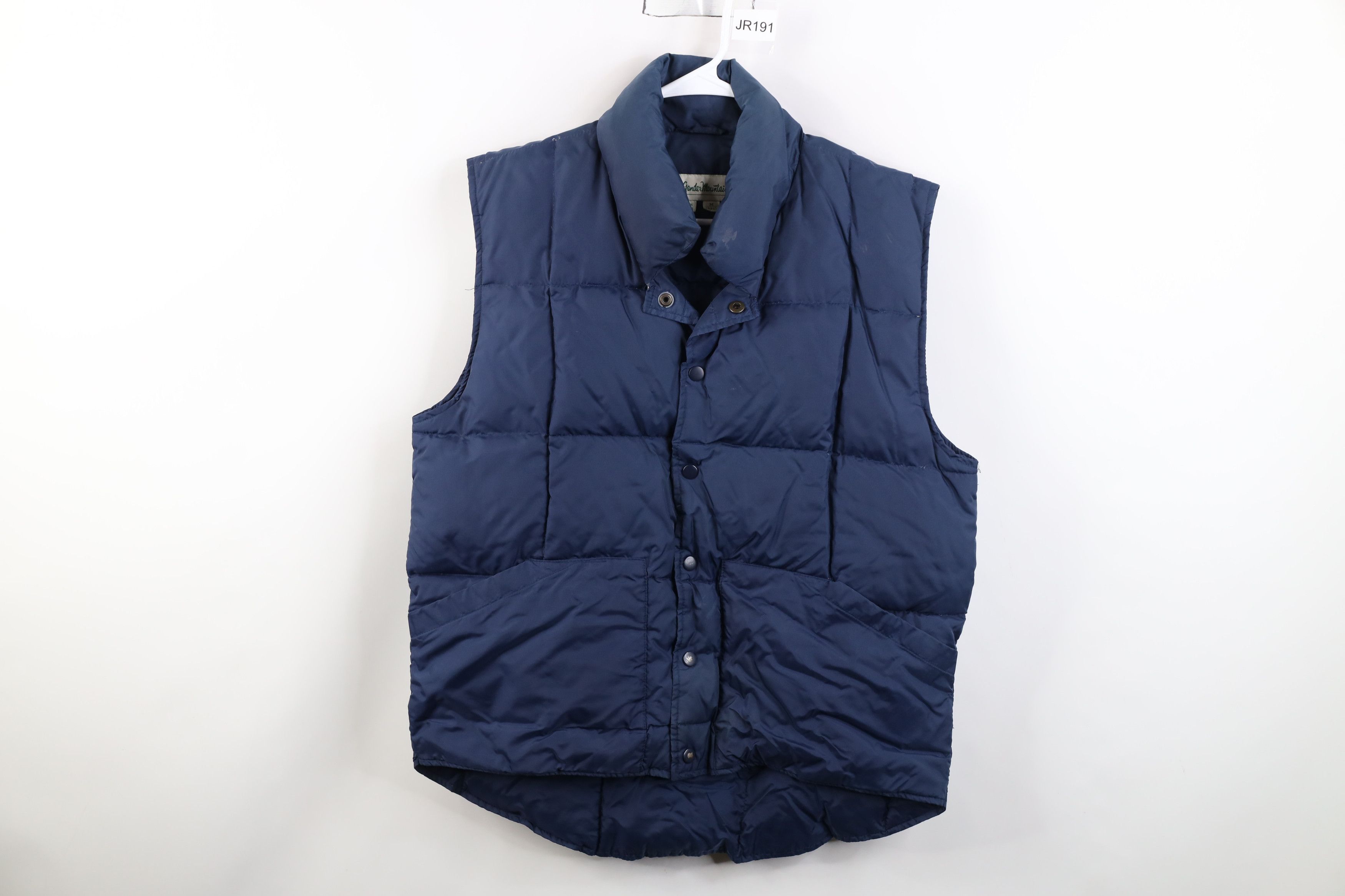 Vintage Vintage 90s Streetwear Down Puffer Vest Jacket Navy Blue Size US M / EU 48-50 / 2 - 1 Thumbnail