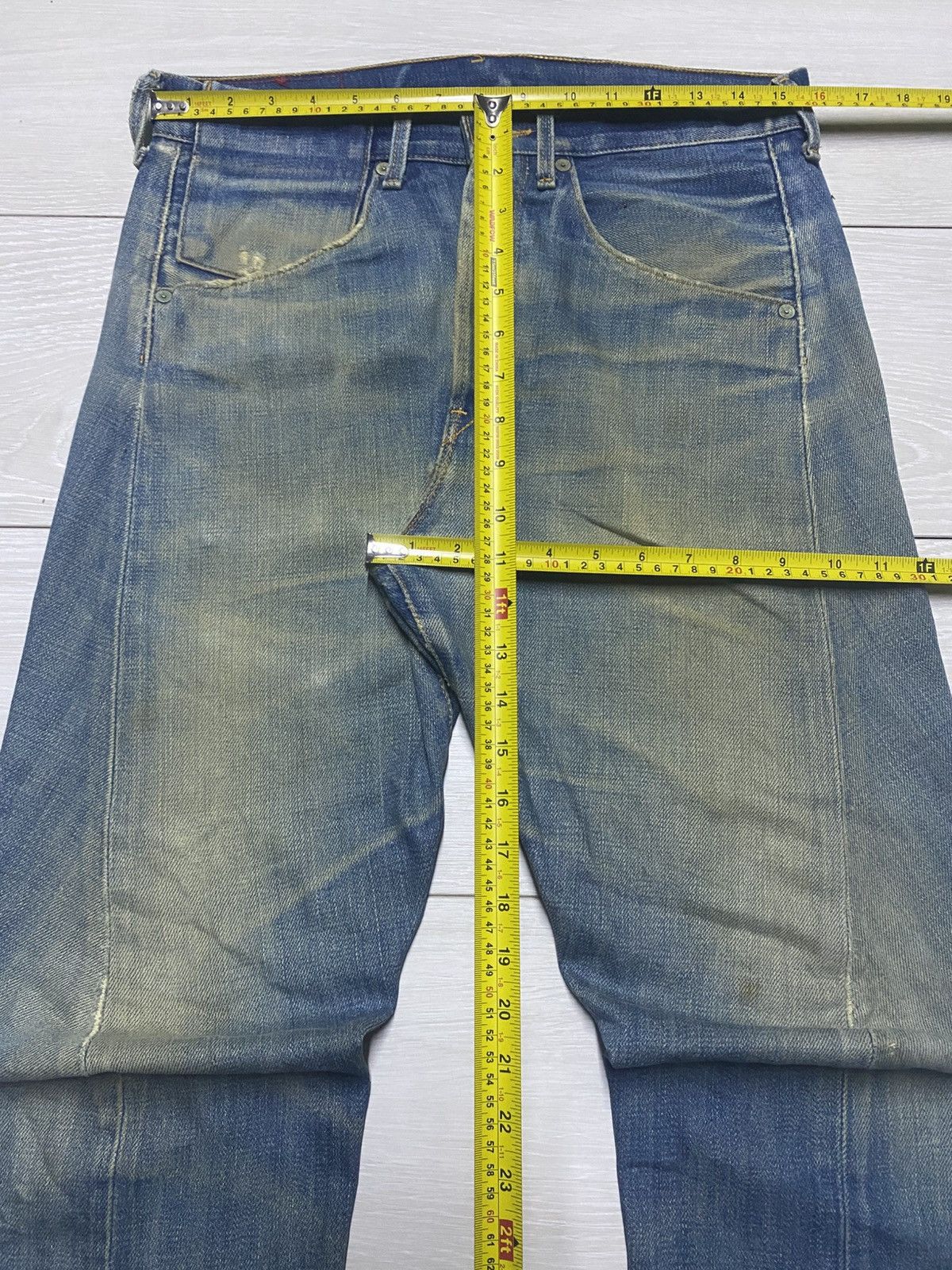 Levi's Vintage Levis Engineered Mud Wash Distressed Twist Leg Jeans Size US 31 - 18 Thumbnail