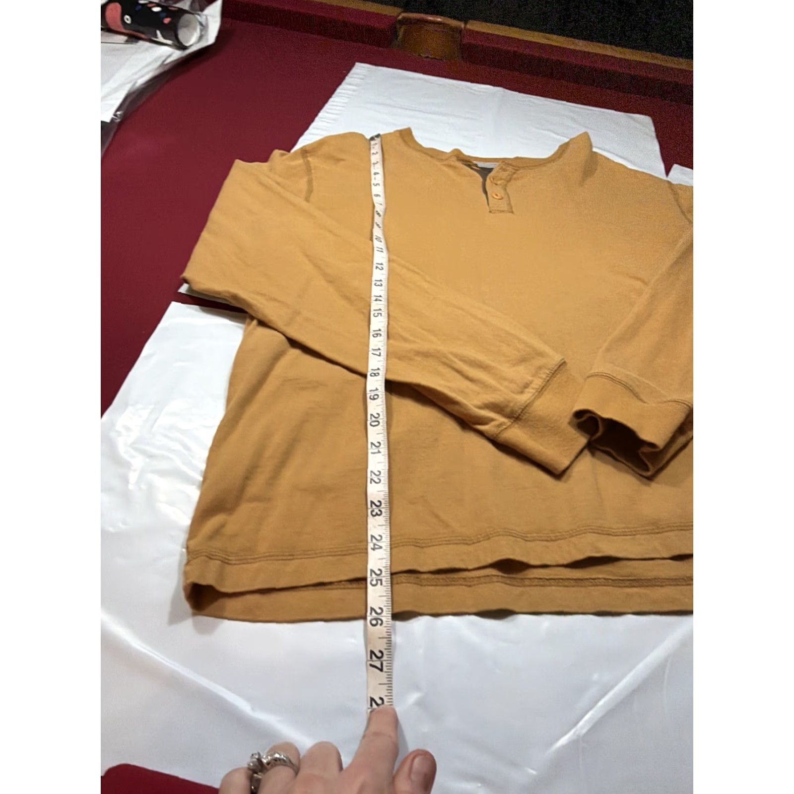 Vintage VINTAGE Ruff Hewn Henley Shirt XL Mens Brown Cotton 90s Grunge Button Neck Pullover Well Worn Relaxed Casual Workwear - Mens Size US XL / EU 56 / 4 - 6 Thumbnail