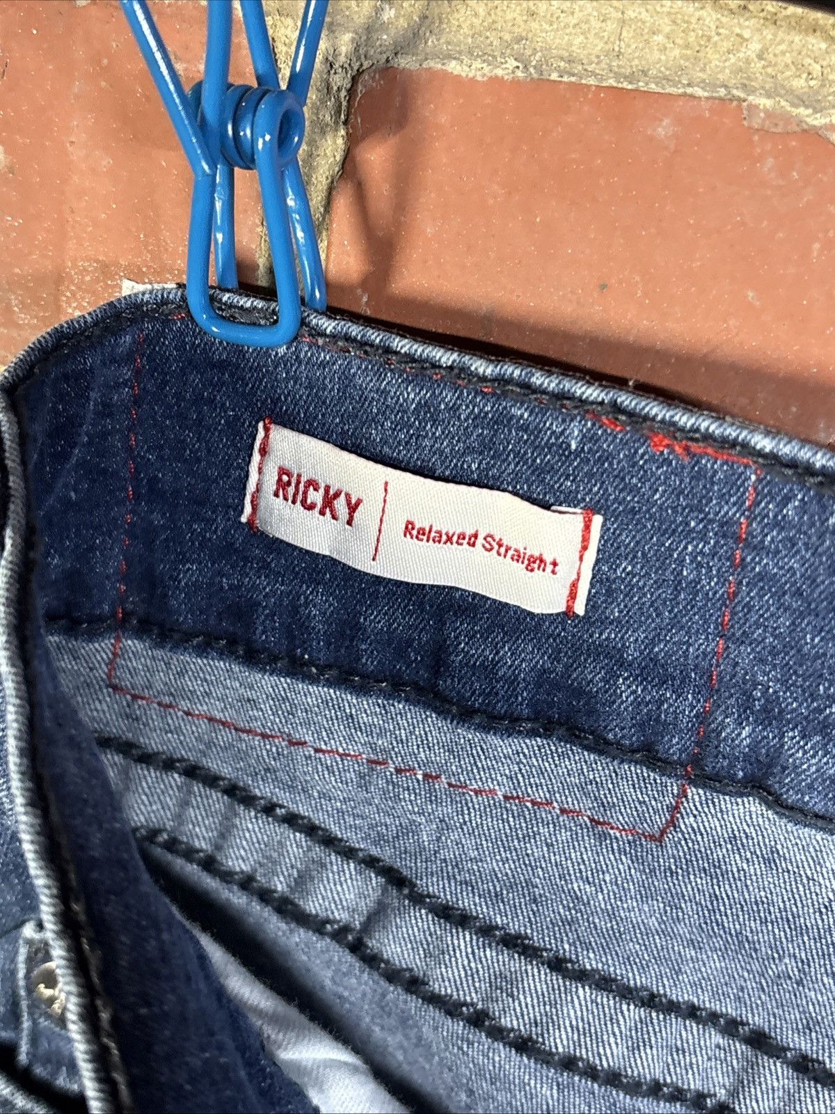 True Religion True Religion Ricky Relaxed Straight Jeans Sz 36 Real 37x30 Size US 37 - 7 Thumbnail