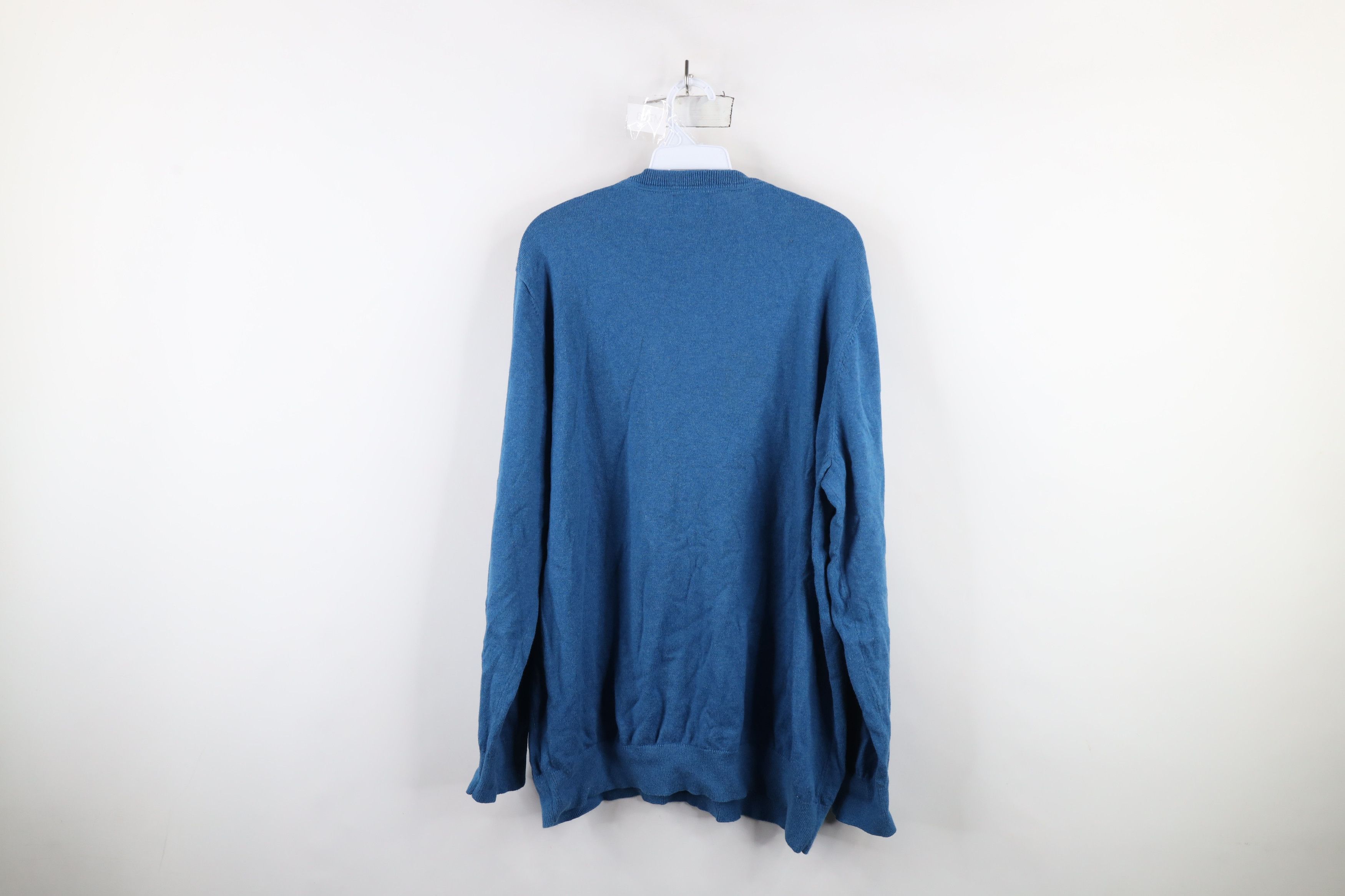 L.L. Bean × Vintage Vintage Y2K LL Bean Cotton Cashmere Blend Knit Sweater Blue Size US XXL / EU 58 / 5 - 7 Thumbnail