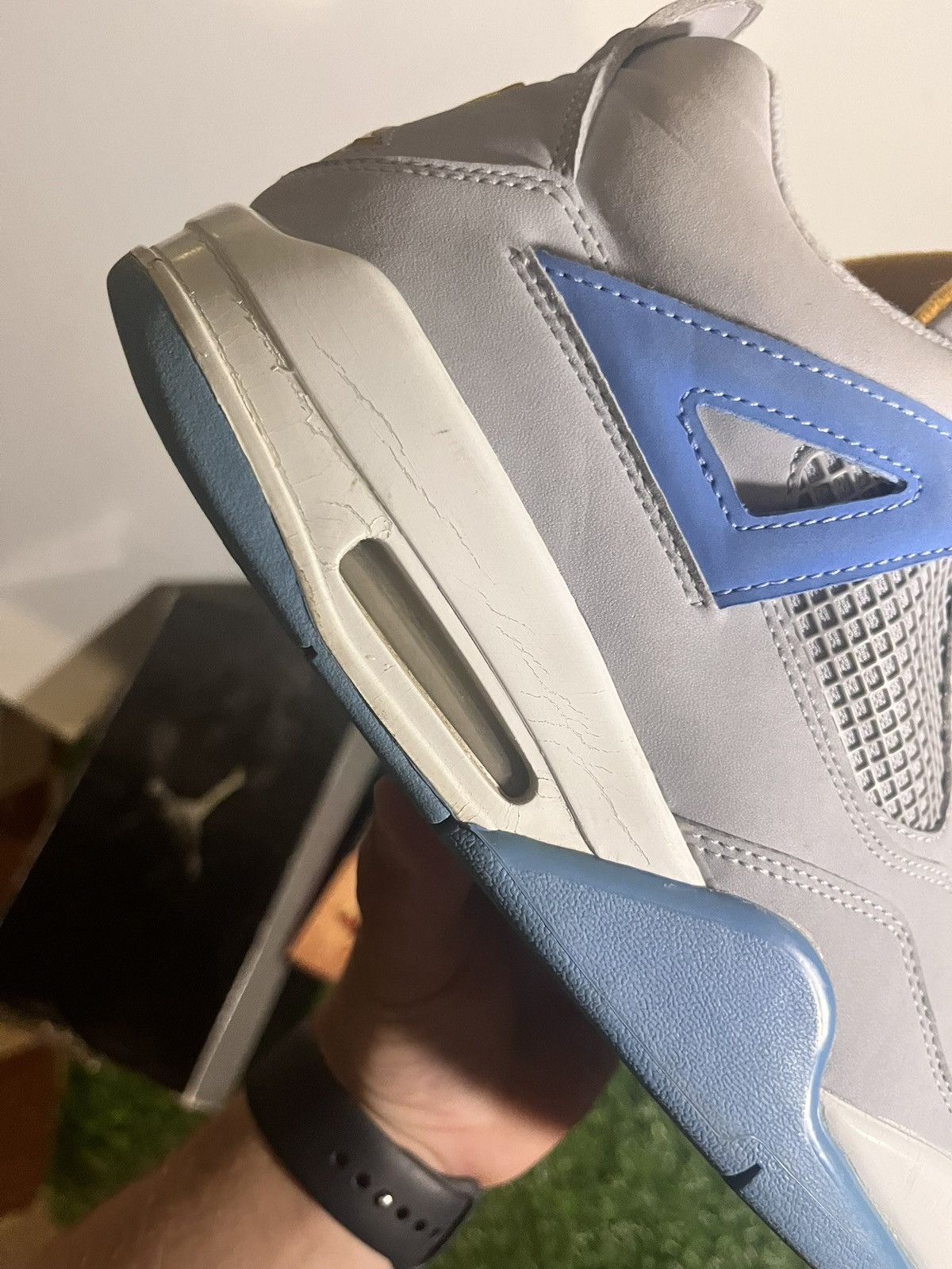 Jordan Brand air jordan 4 retro LS mist blue 2006 size 11.5 Size US 11.5 / EU 44-45 - 10 Thumbnail