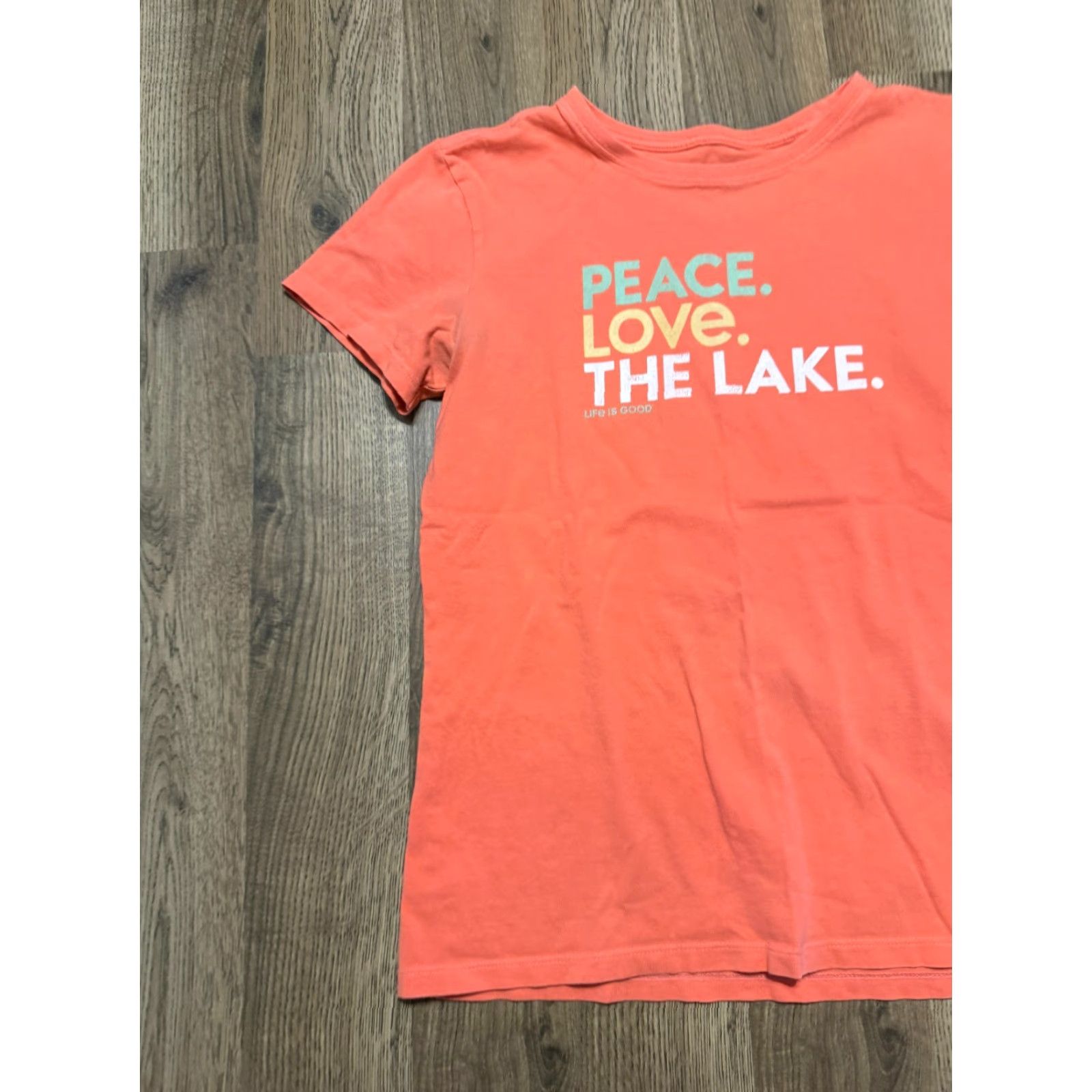Life is Good Life is Good Shirt Womens XS Orange Green Yellow White PEACE. LOVE. THE LAKE. Shirt Women XS Multicolor Peace Logo Casual Size XS / US 0-2 / IT 36-38 - 4 Thumbnail