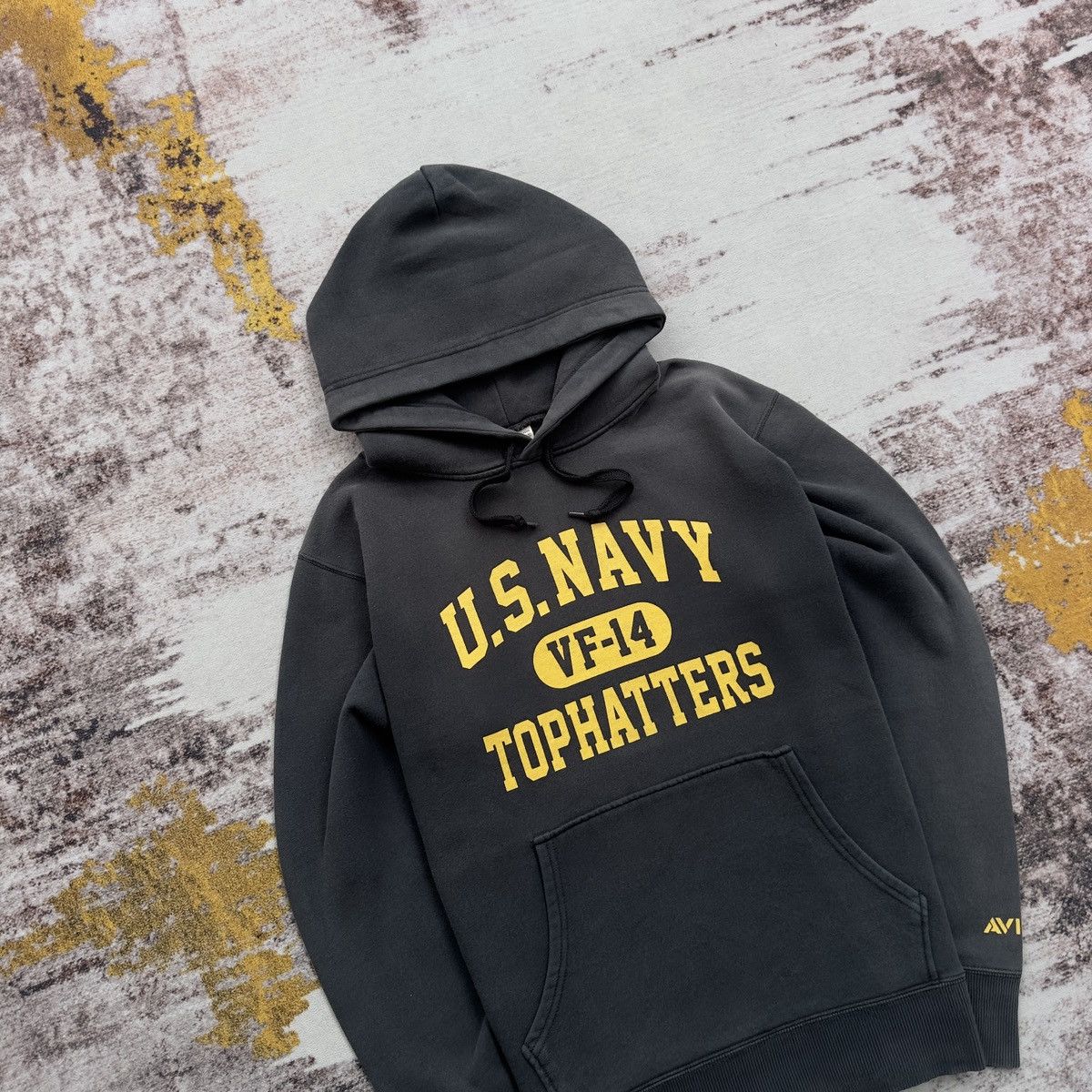 Avirex VINTAGE AVIREX US NAVY TOPHATTERS HOODIE RARE ARMY Size US XL / EU 56 / 4 - 3 Thumbnail