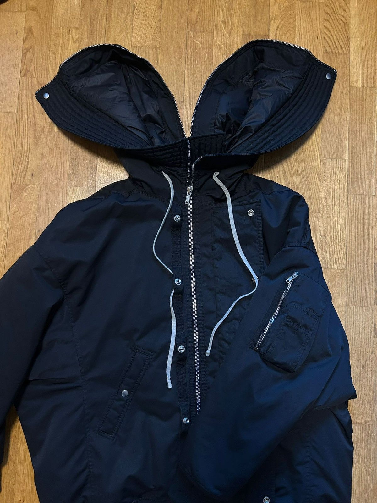 Rick Owens Drkshdw Rick Owens DRKSHDW hooded bomber jacket Size US L / EU 52-54 / 3 - 5 Thumbnail