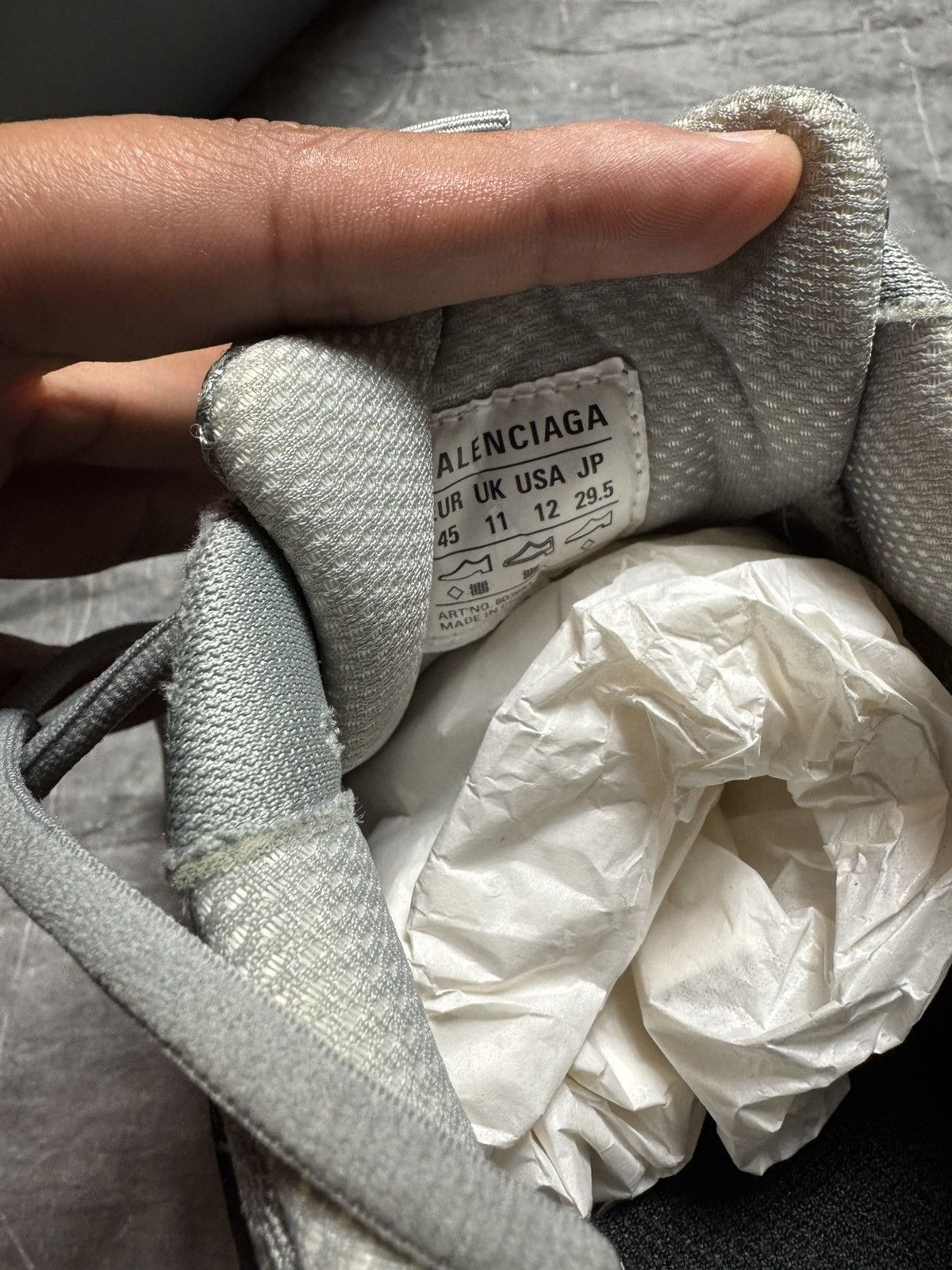 Balenciaga Balenciaga Stapler Sneakers in Grey Size US 12 / EU 45 - 8 Thumbnail