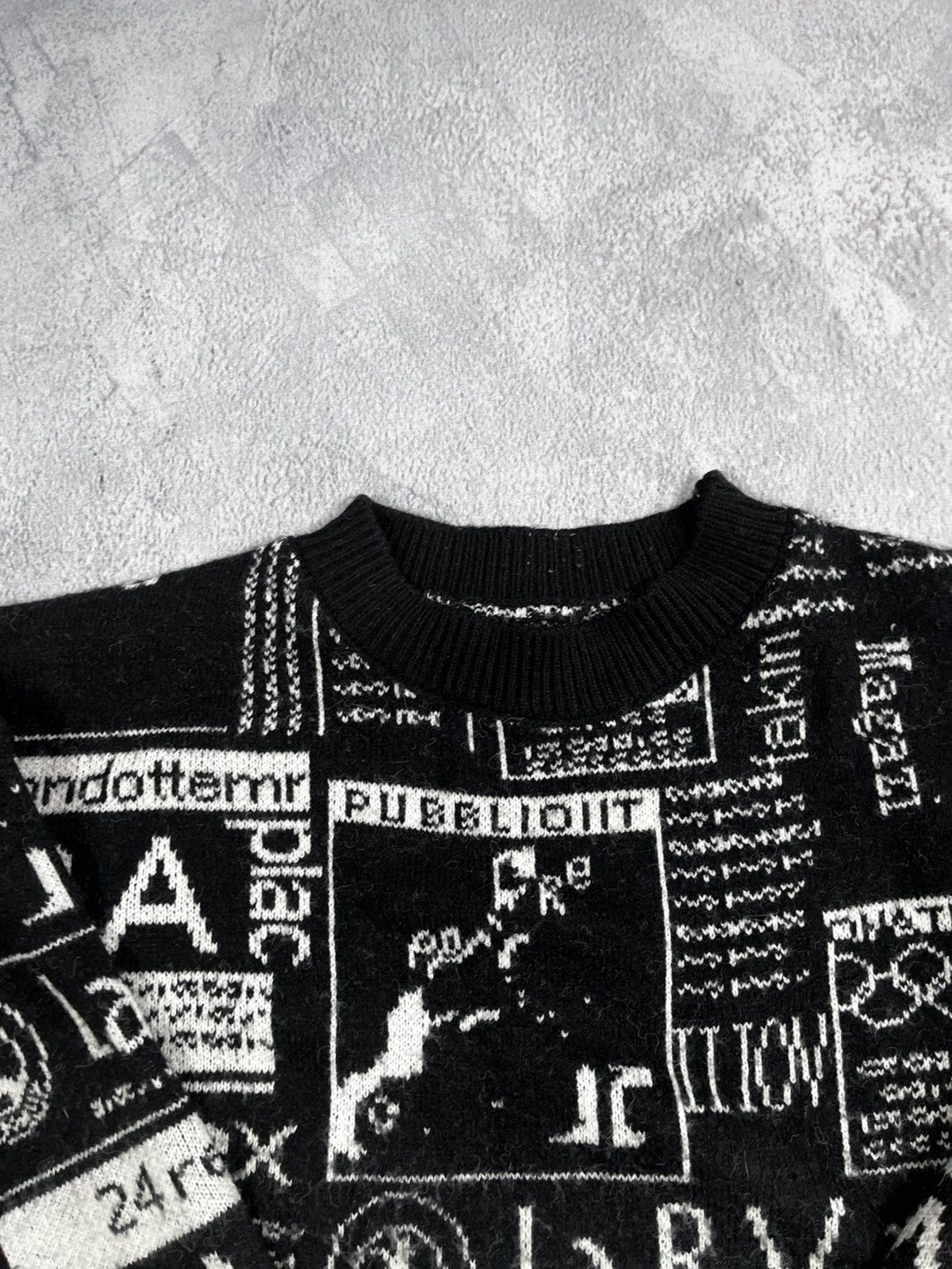 Japanese Brand × Vintage Vintage Y2K Japanese all over sweater gazette style M Size US M / EU 48-50 / 2 - 3 Thumbnail