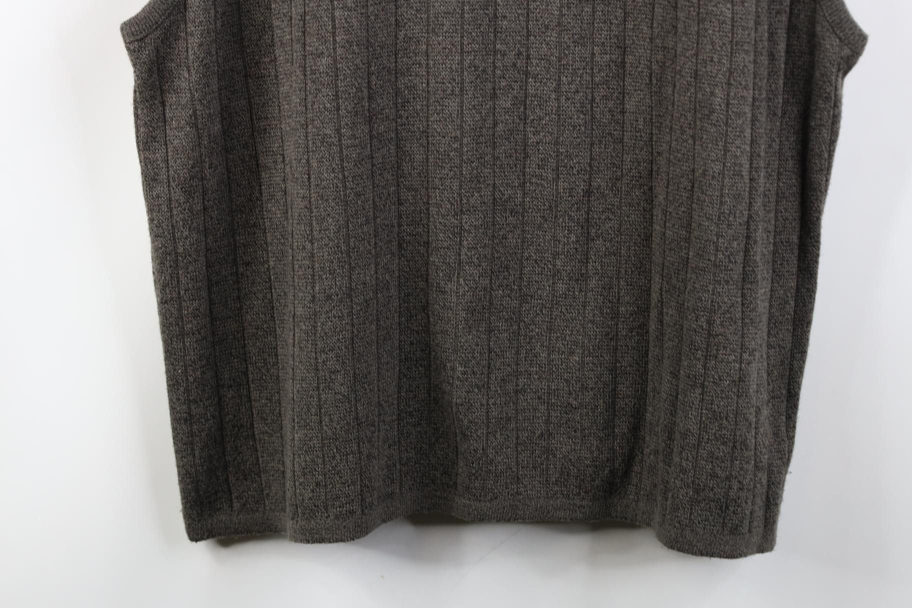 Vintage Vintage 90s Streetwear Linen Blend Ribbed Knit Sweater Vest Size US L / EU 52-54 / 3 - 8 Thumbnail