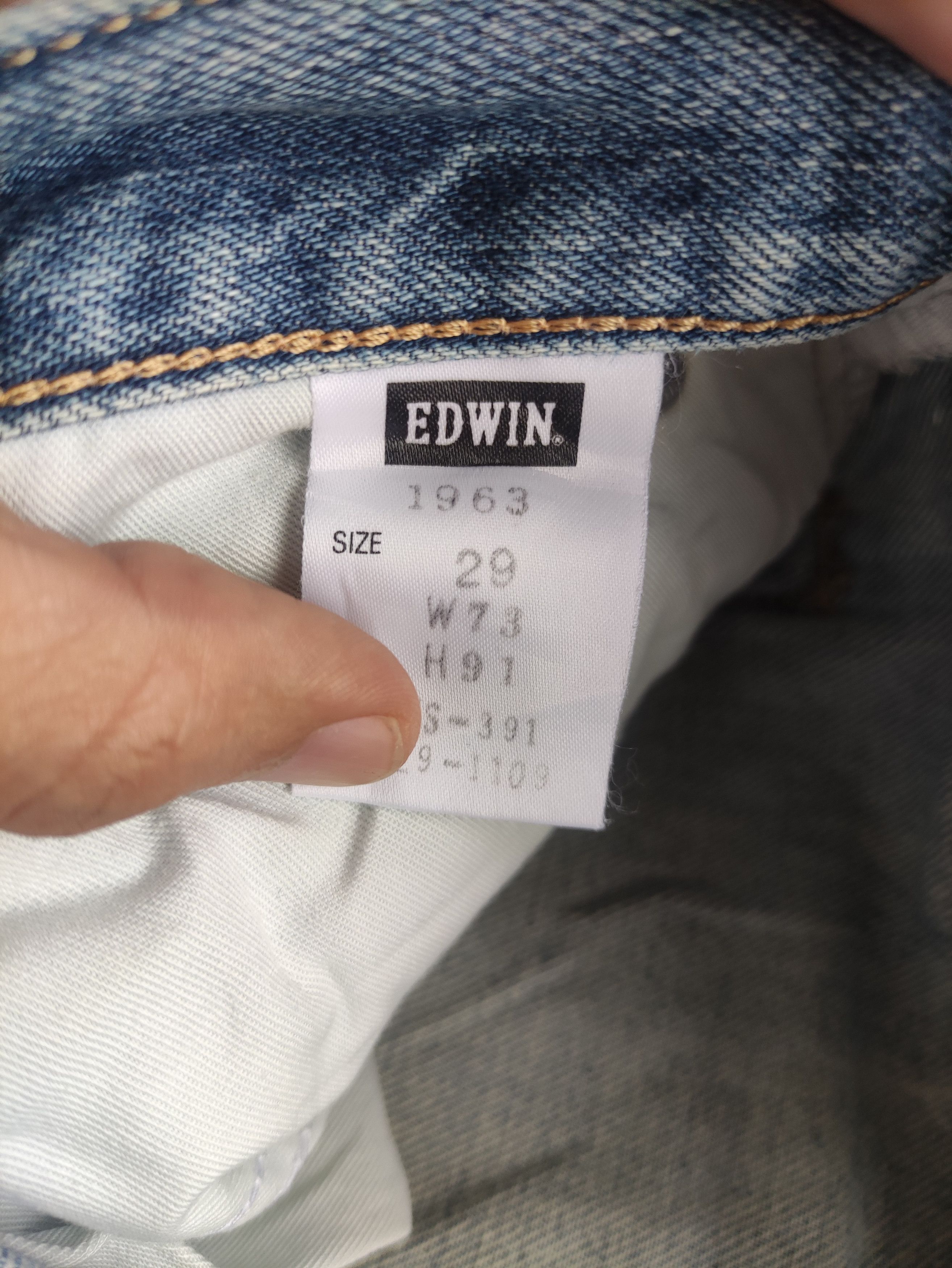 Edwin Vintage Edwin Japan Jean Distressed Faded Denim Size US 29 - 7 Thumbnail