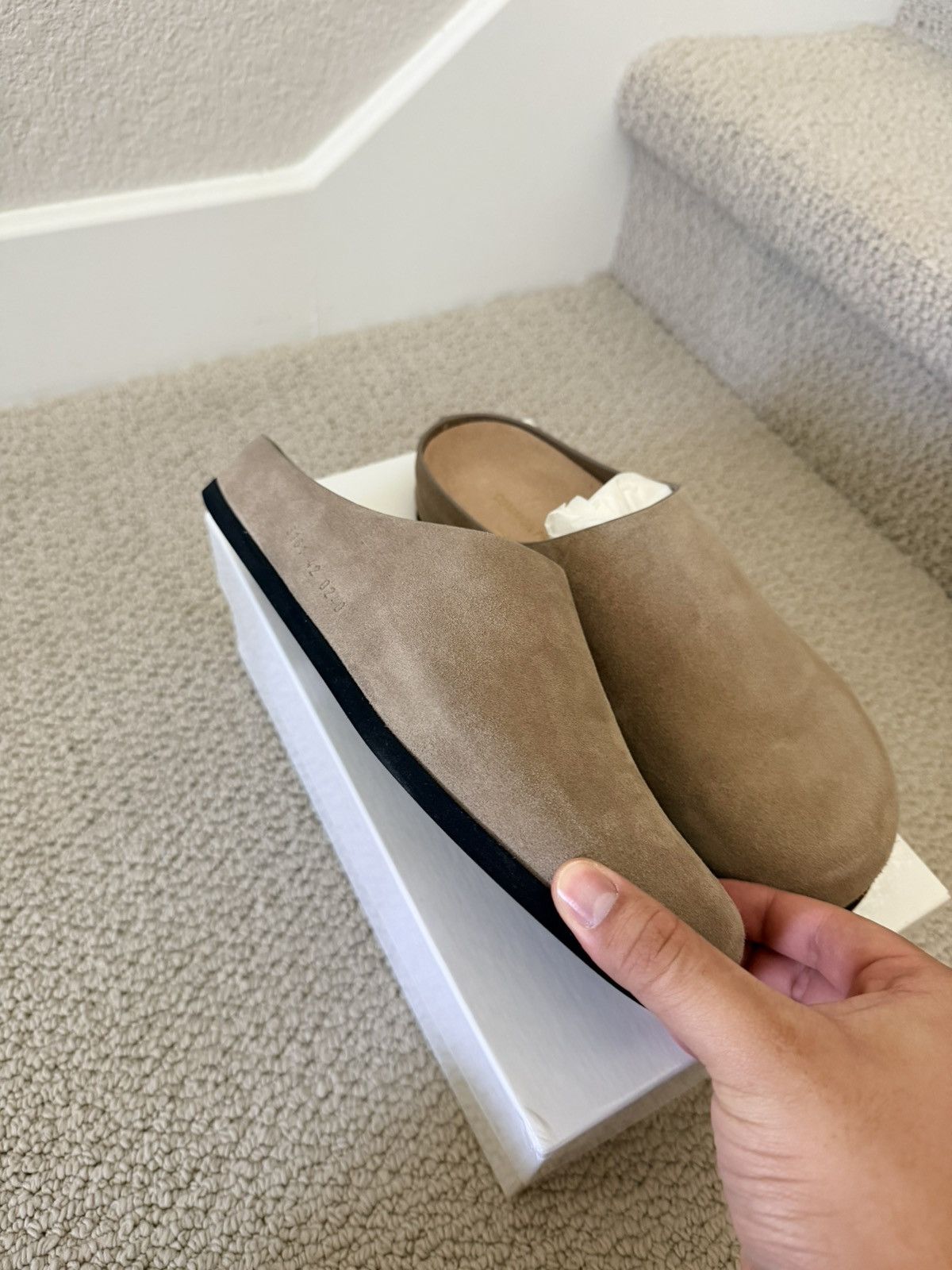 Common Projects Common Projects Women’s Suede Taupe Clog Size 42 Size US 12 / IT 42 - 2 Thumbnail