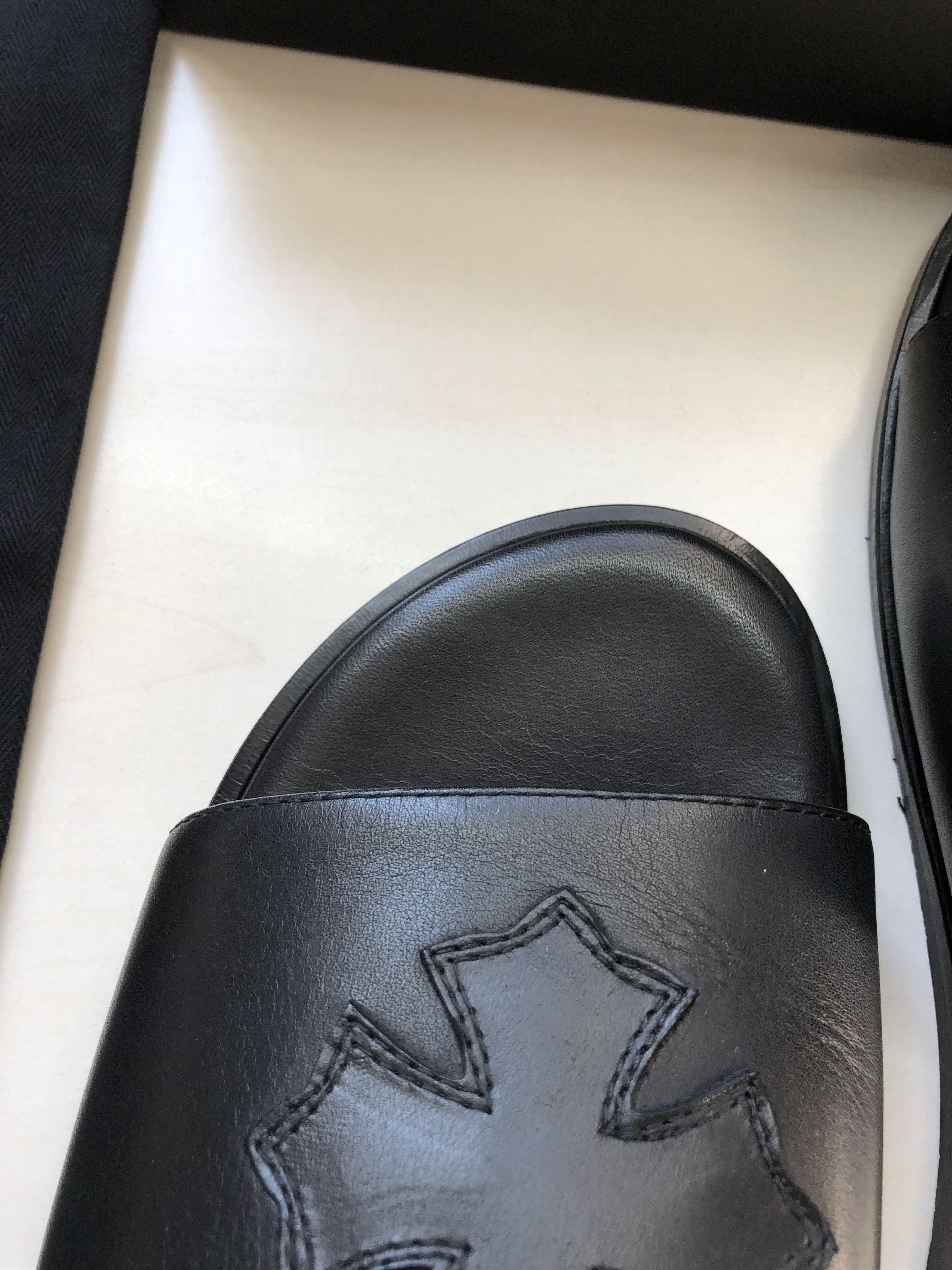 Chrome Hearts Chrome Hearts CH Plus Patch Leather Slide Slippers Size US 10 / IT 40 - 8 Thumbnail