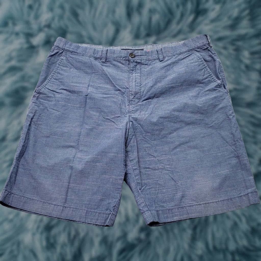 Tommy Hilfiger Tommy Hilfiger Shorts Mens 38 Blue Space Dye Casual Comfort Slash Pockets Shirt? Size US 38 / EU 54 - 1 Thumbnail
