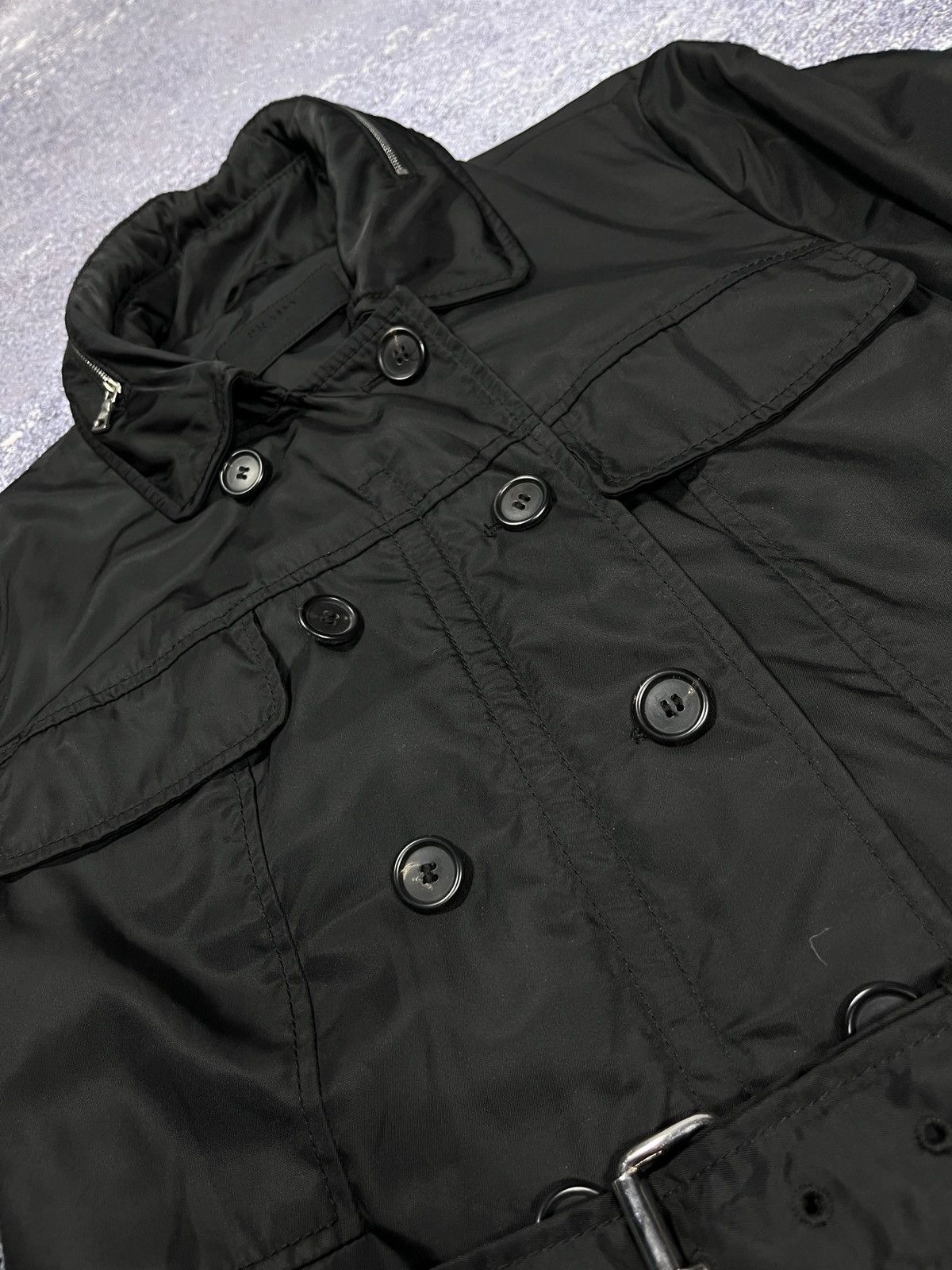 Prada Luxury Very Rare Vintage Prada Zip Nylon Coat Trench Jacket Size M / US 6-8 / IT 42-44 - 6 Thumbnail