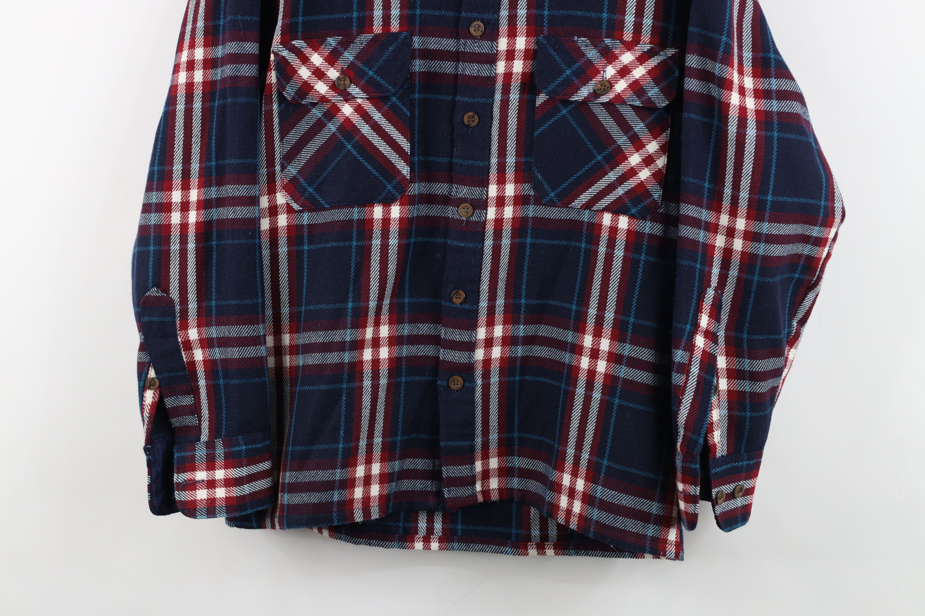 Vintage Vintage 70s Streetwear Pocket Flannel Button Shirt Plaid Size US S / EU 44-46 / 1 - 3 Thumbnail