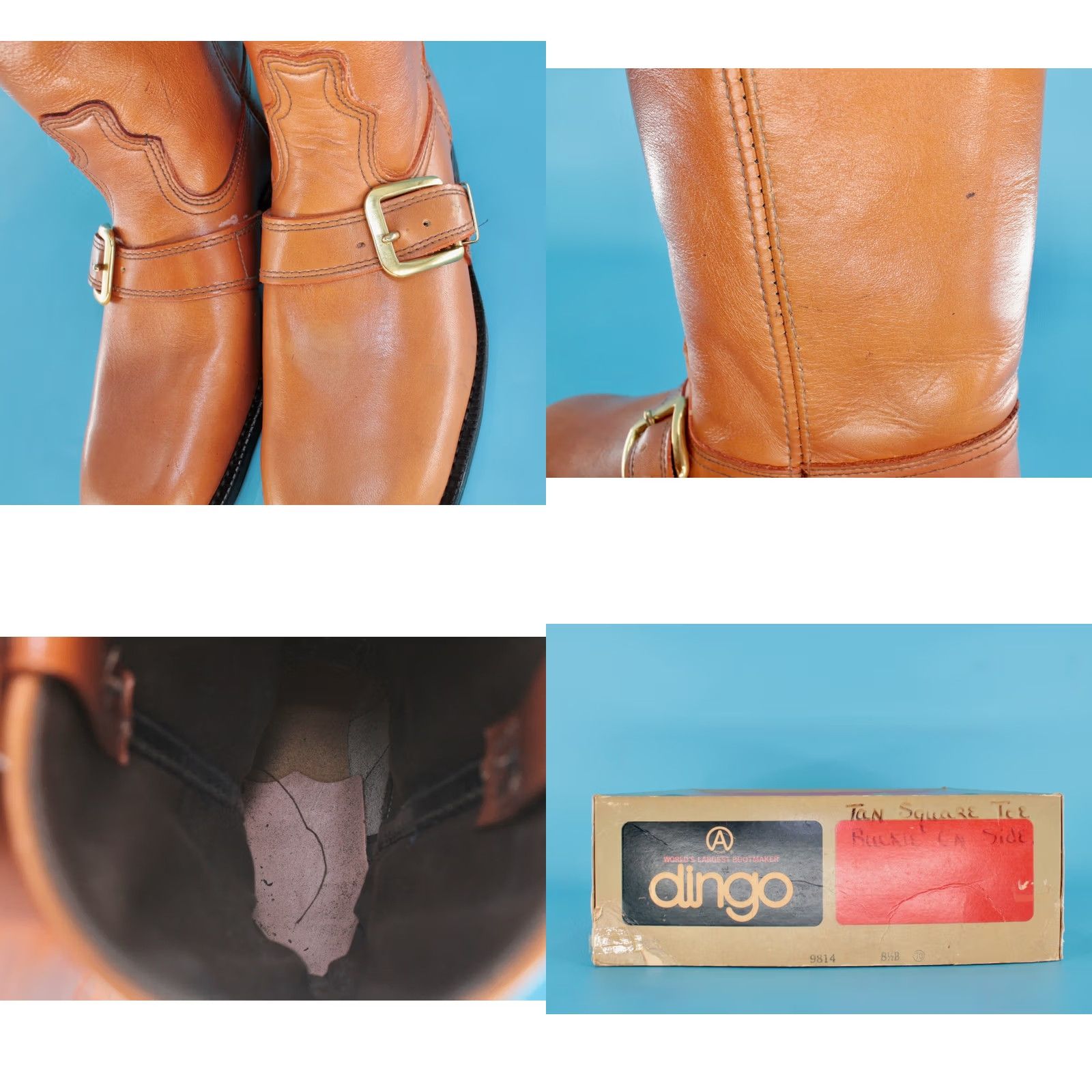 Vintage VINTAGE 70s Brown Dingo Boots Mens 8.5 B Engineer Biker 1970s Size US 9 / EU 42 - 10 Thumbnail