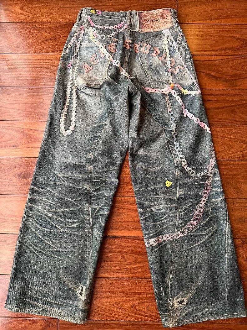 Acne Studios Acne Studios Candy chain 3D printed loose low-waisted wide Size 31" - 4 Thumbnail