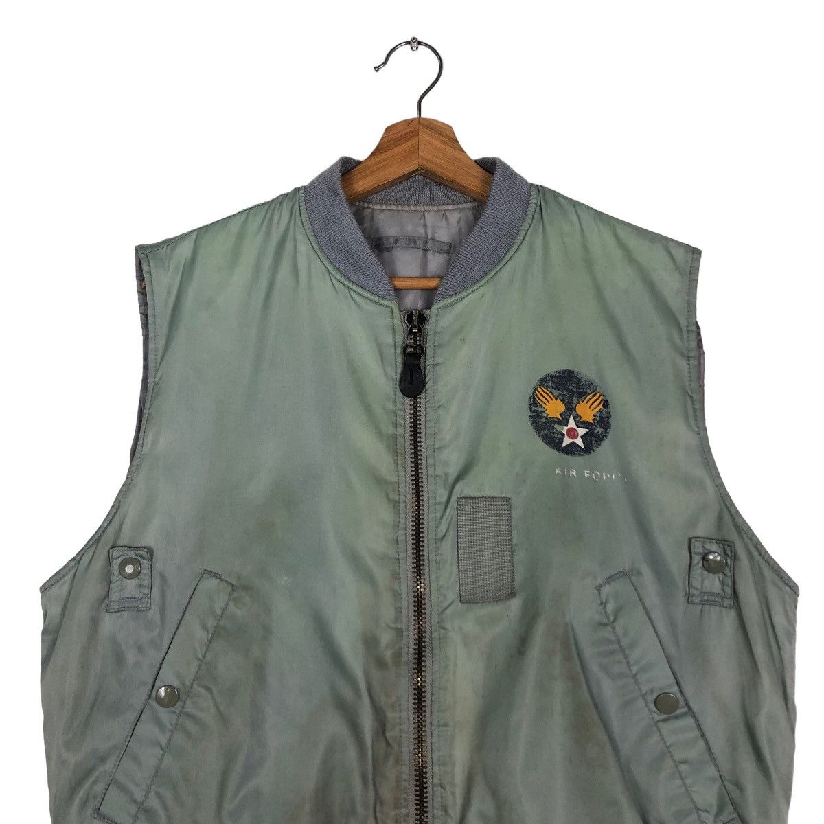Other 🔥Vintage Fly Bomber Vest Jacket USN Military Biker Size US M / EU 48-50 / 2 - 3 Thumbnail